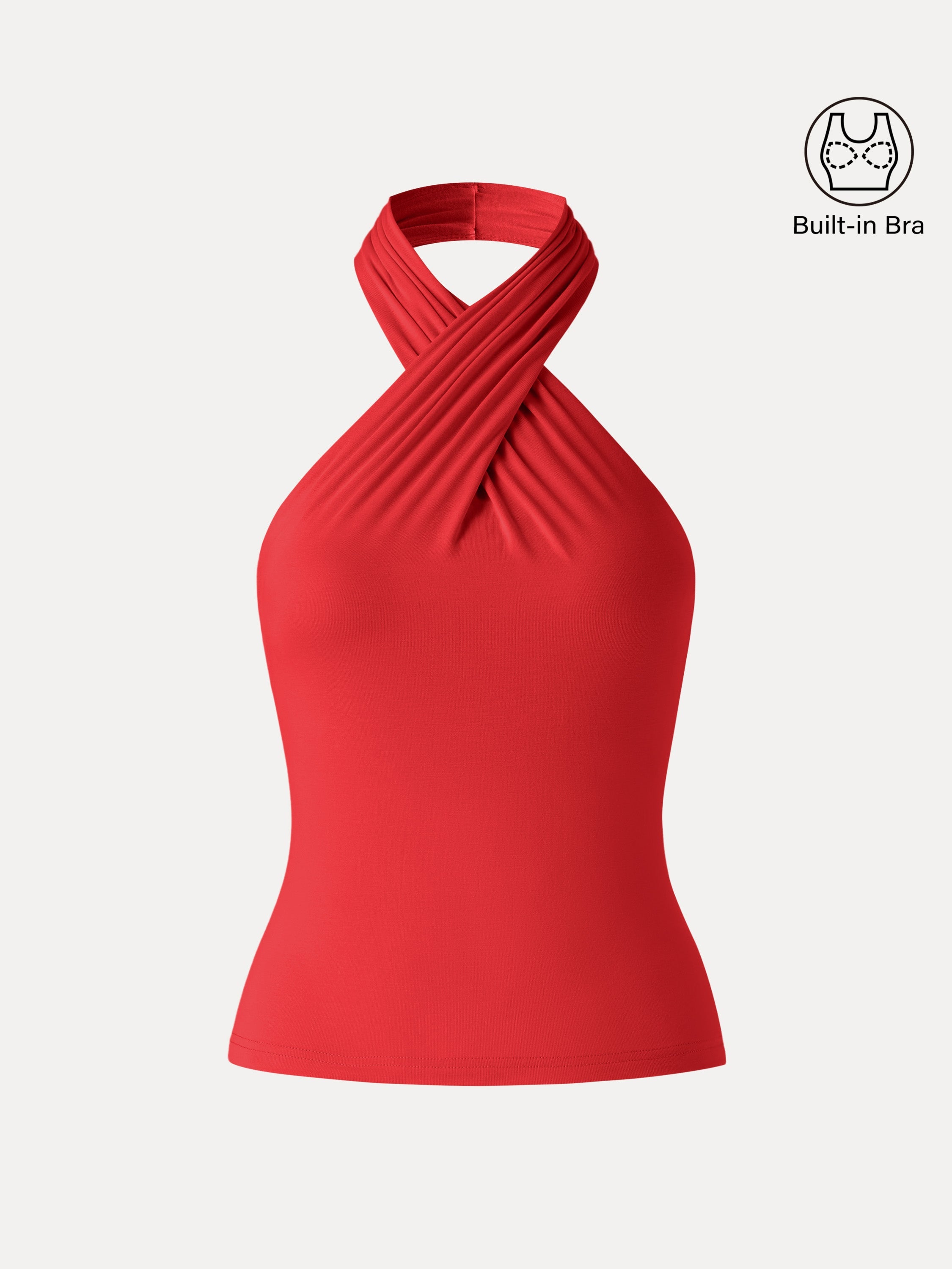 OGLmove Criss Cross Halter Neck Going-Out Bra Top