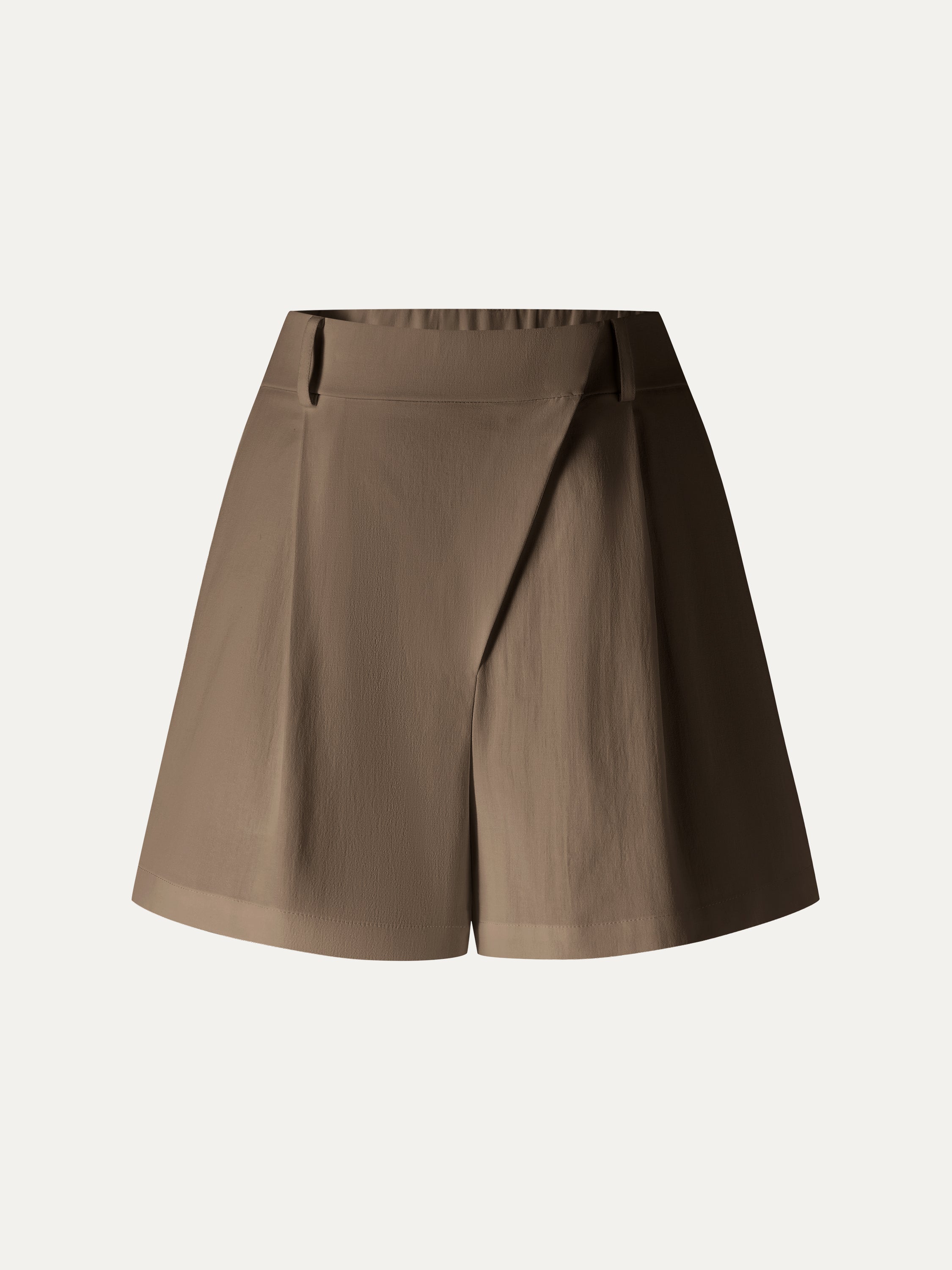 OGLmove Linen-Like High-Rise A-Line Shorts with Pockets