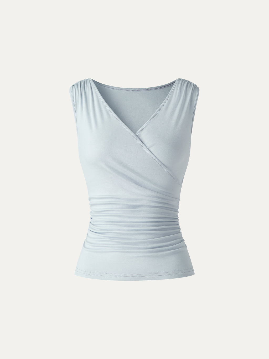 OGLmove CoolTouch Surplice Neck Gathered Waist Top