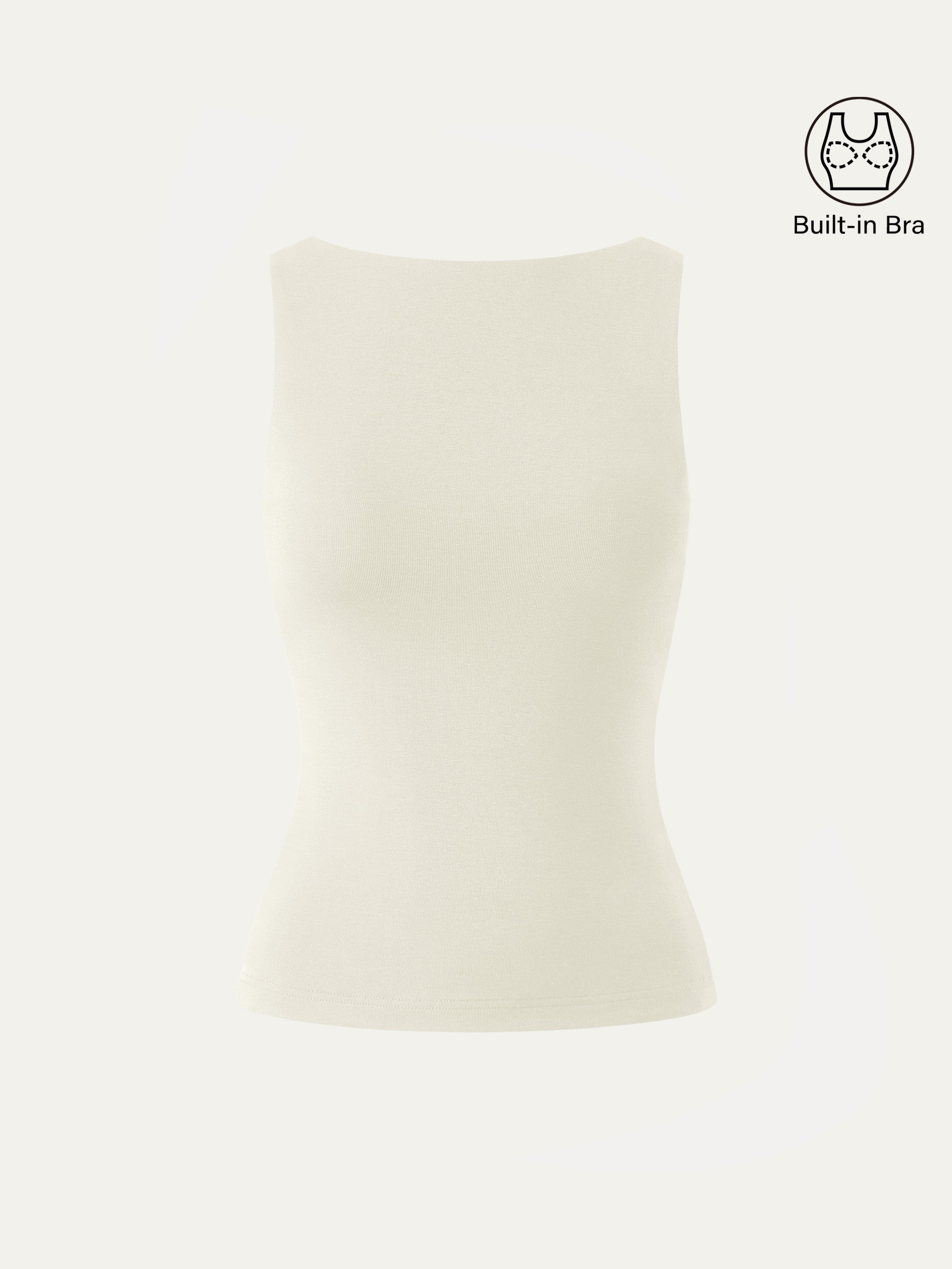 OGLmove Stretch Cotton Boatneck Bra Tank