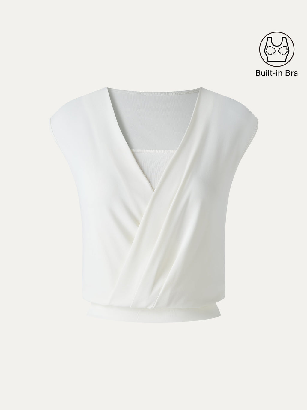 OGLmove Women's Sandwashed Modal 2-in-1 Wrap Bra Tank