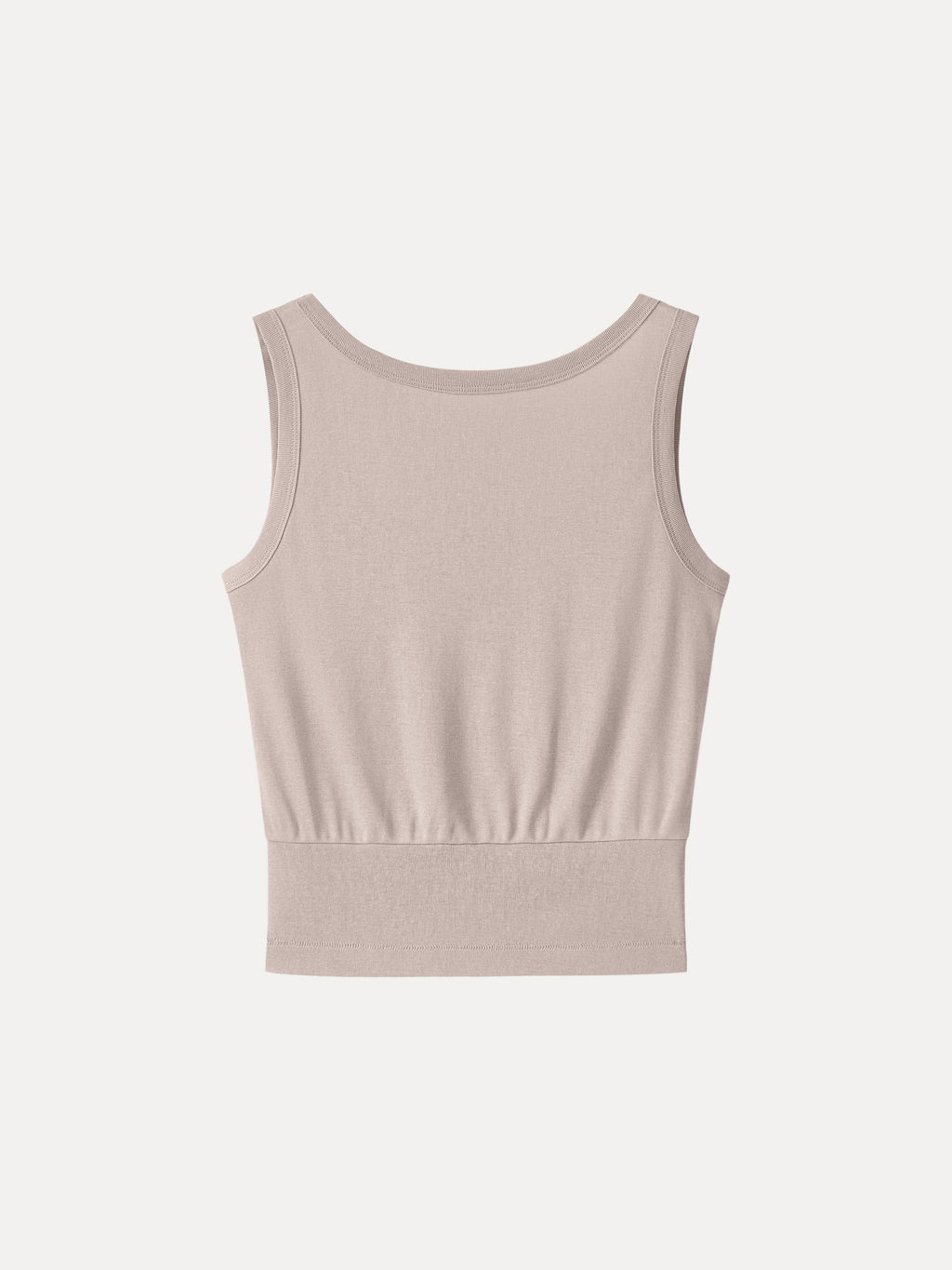 OGLmove Cotton-Linen Blend Reversible Boatneck Low Back Top