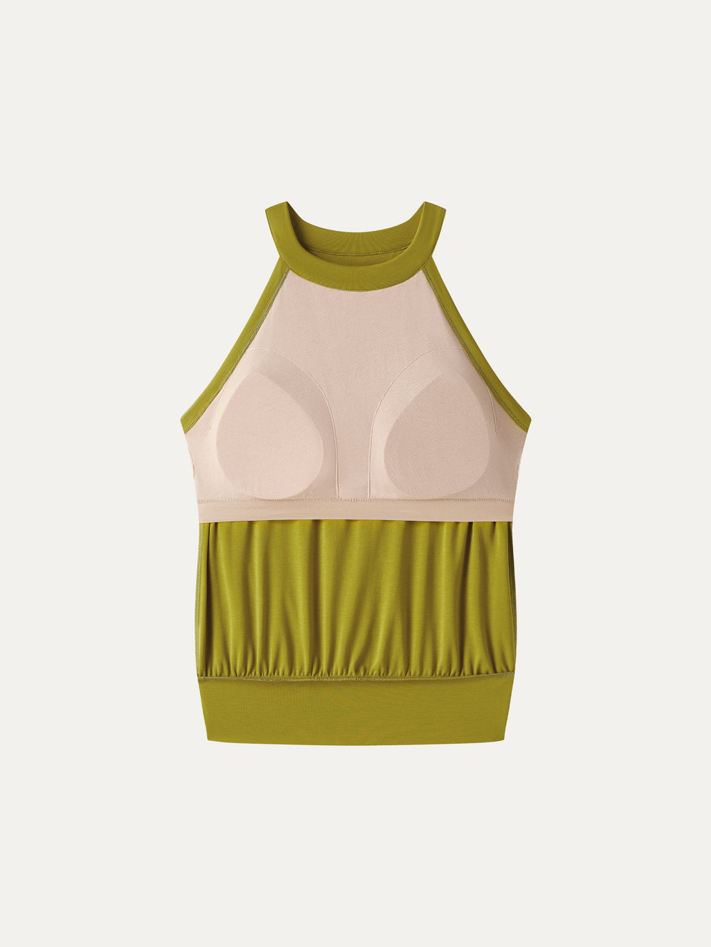OGL 2-Piece Halter Neck Bra Tank & Tucked Pants with Pockets Set