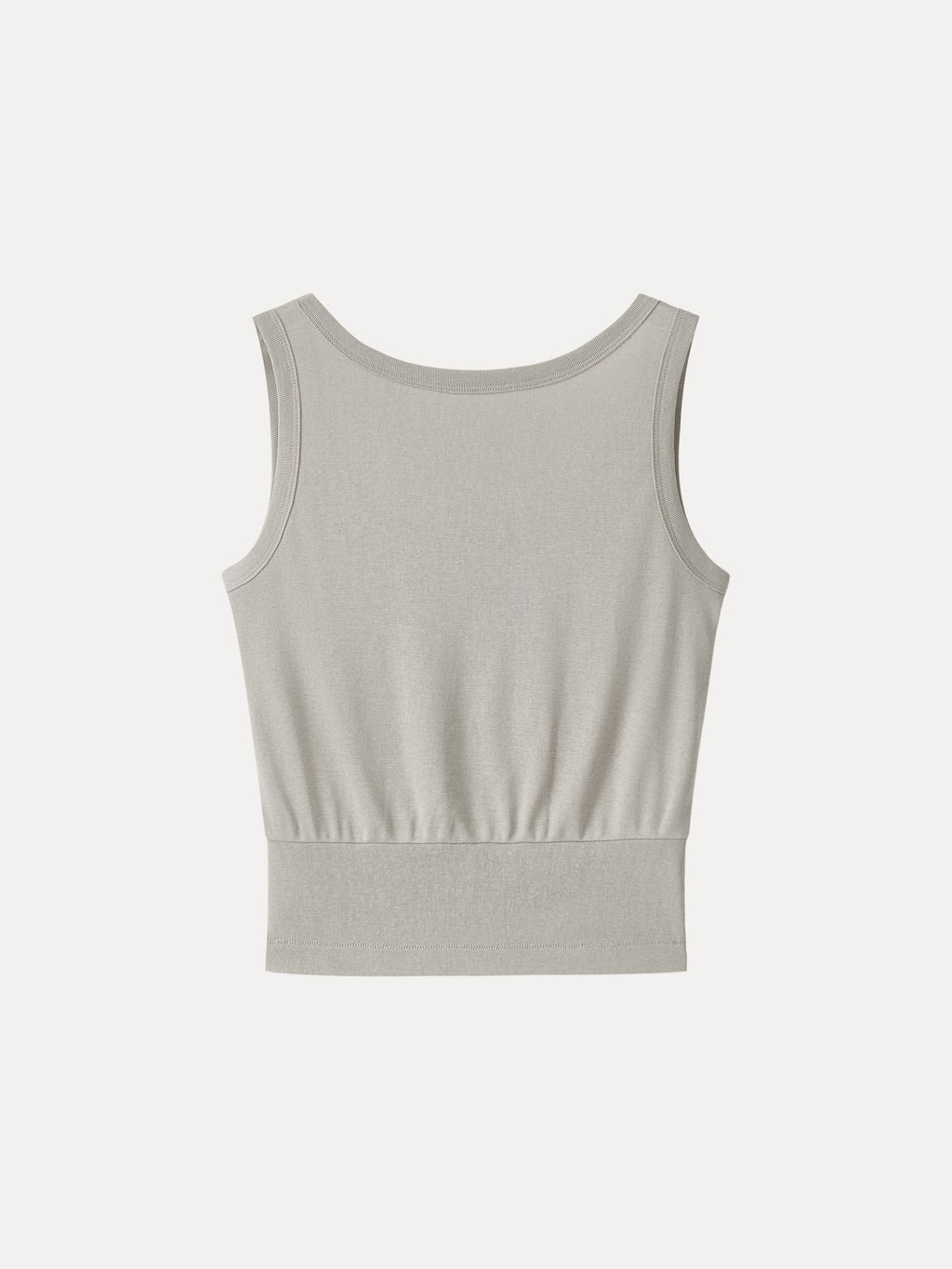 OGLmove Cotton-Linen Blend Reversible Boatneck Low Back Top