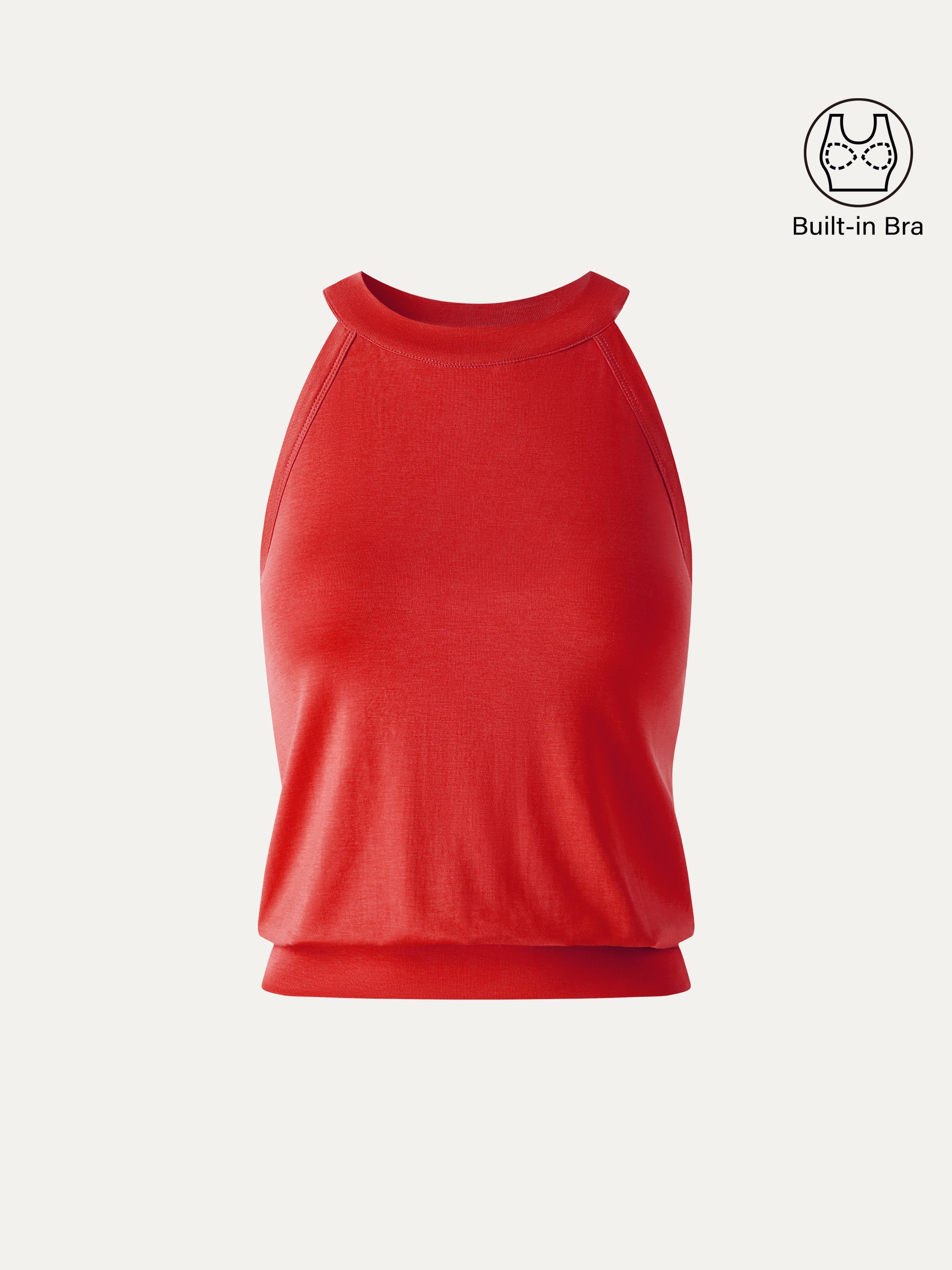 OGLmove Halter Neck Banded Hem Bra Tank
