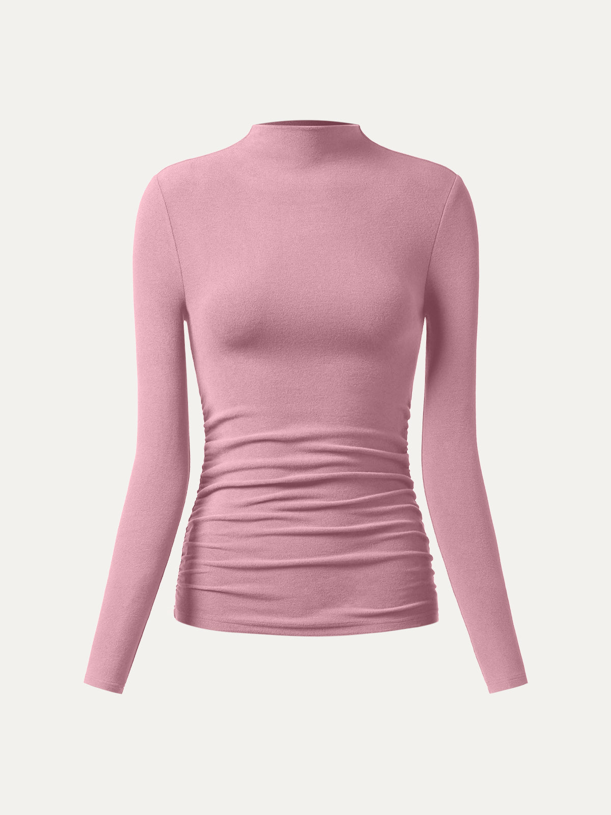 OGLmove Eco-Mousse ProWarm Brushed Rib Mockneck Top Off White