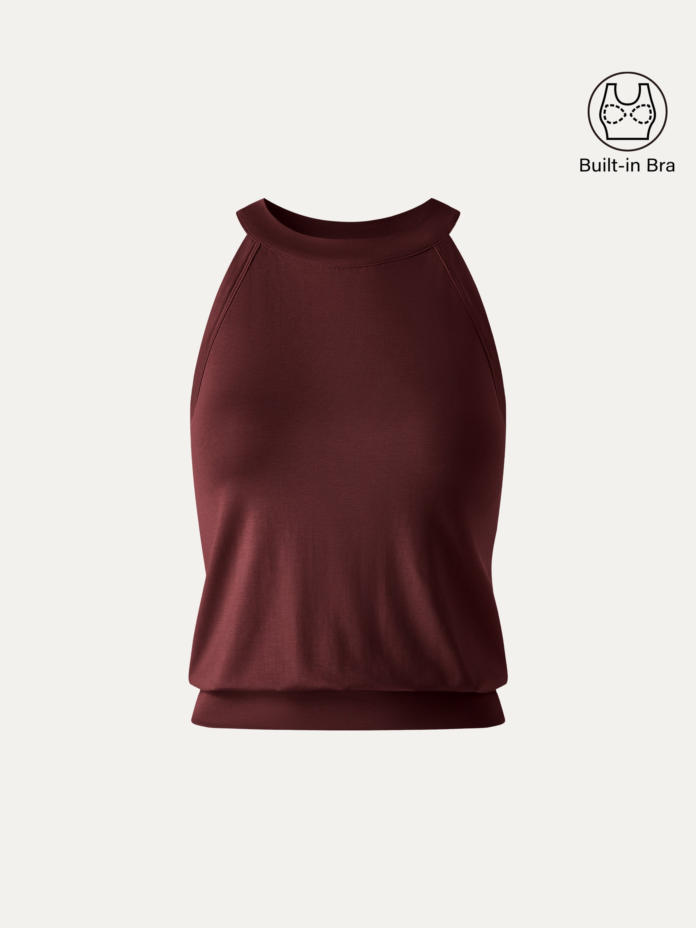 OGLmove Halter Neck Banded Hem Bra Tank