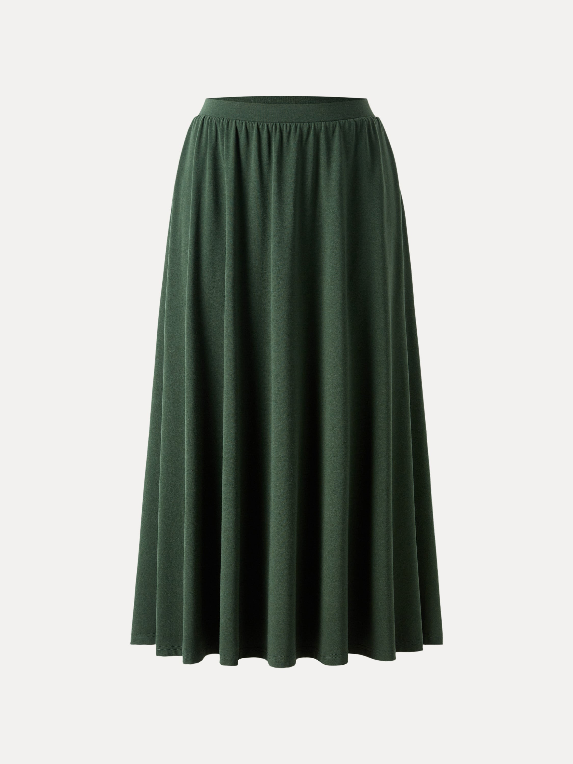 OGLmove Stretch Cotton Maxi Umbrella Skirt with Pockets