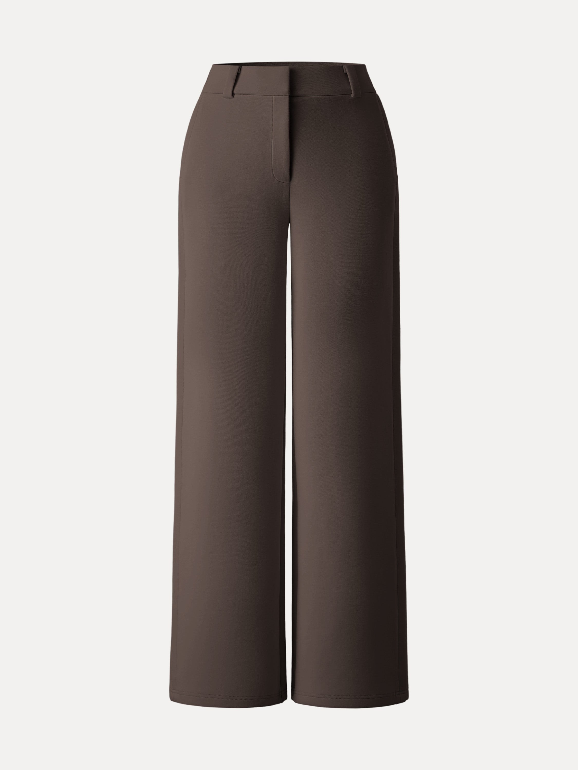 OGLmove Stretchy Mid Rise Fly-Front Wide Leg Trouser