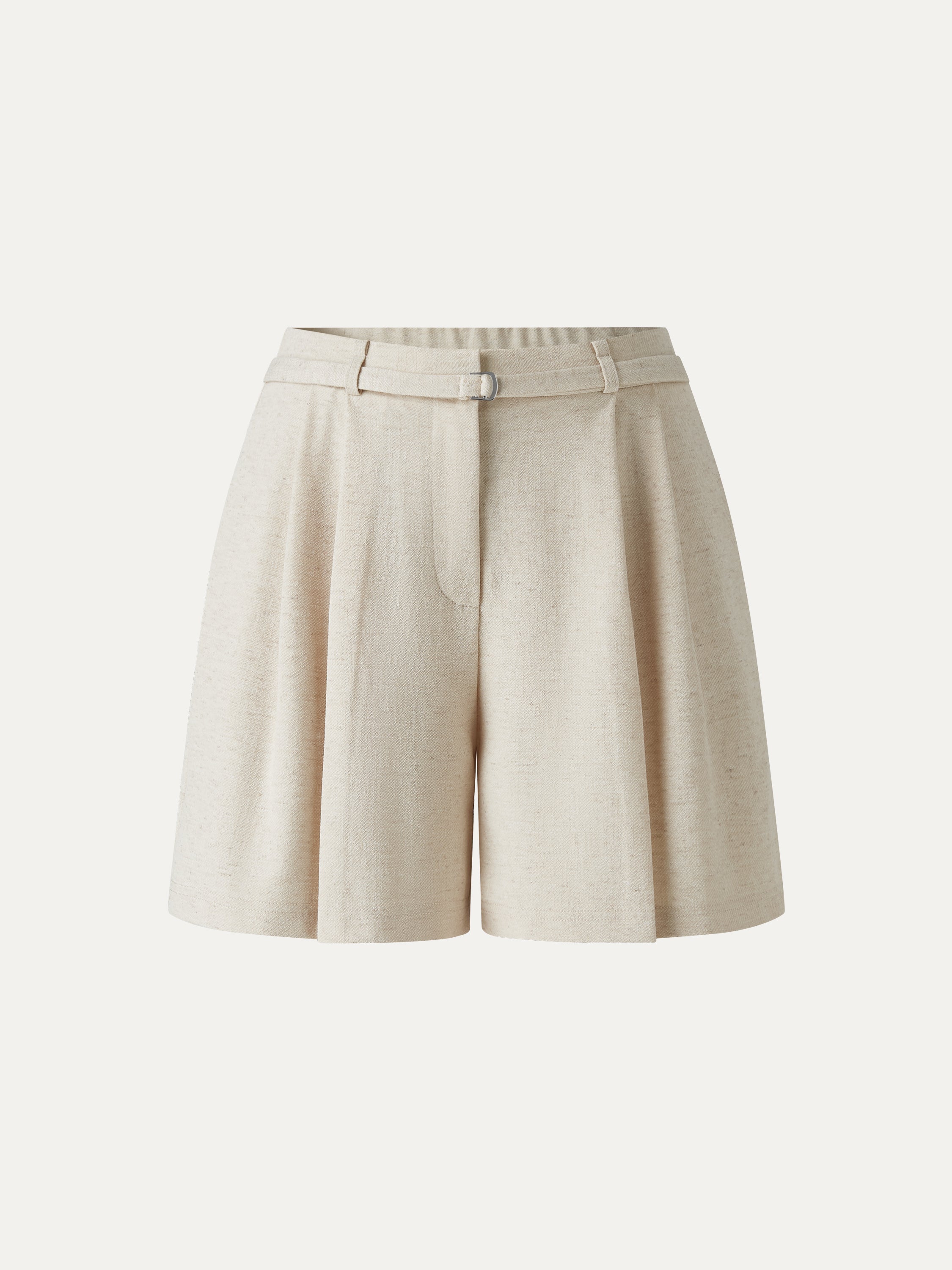 OGLmove Linen-Like Mid Rise Wide Leg Shorts with Pockets