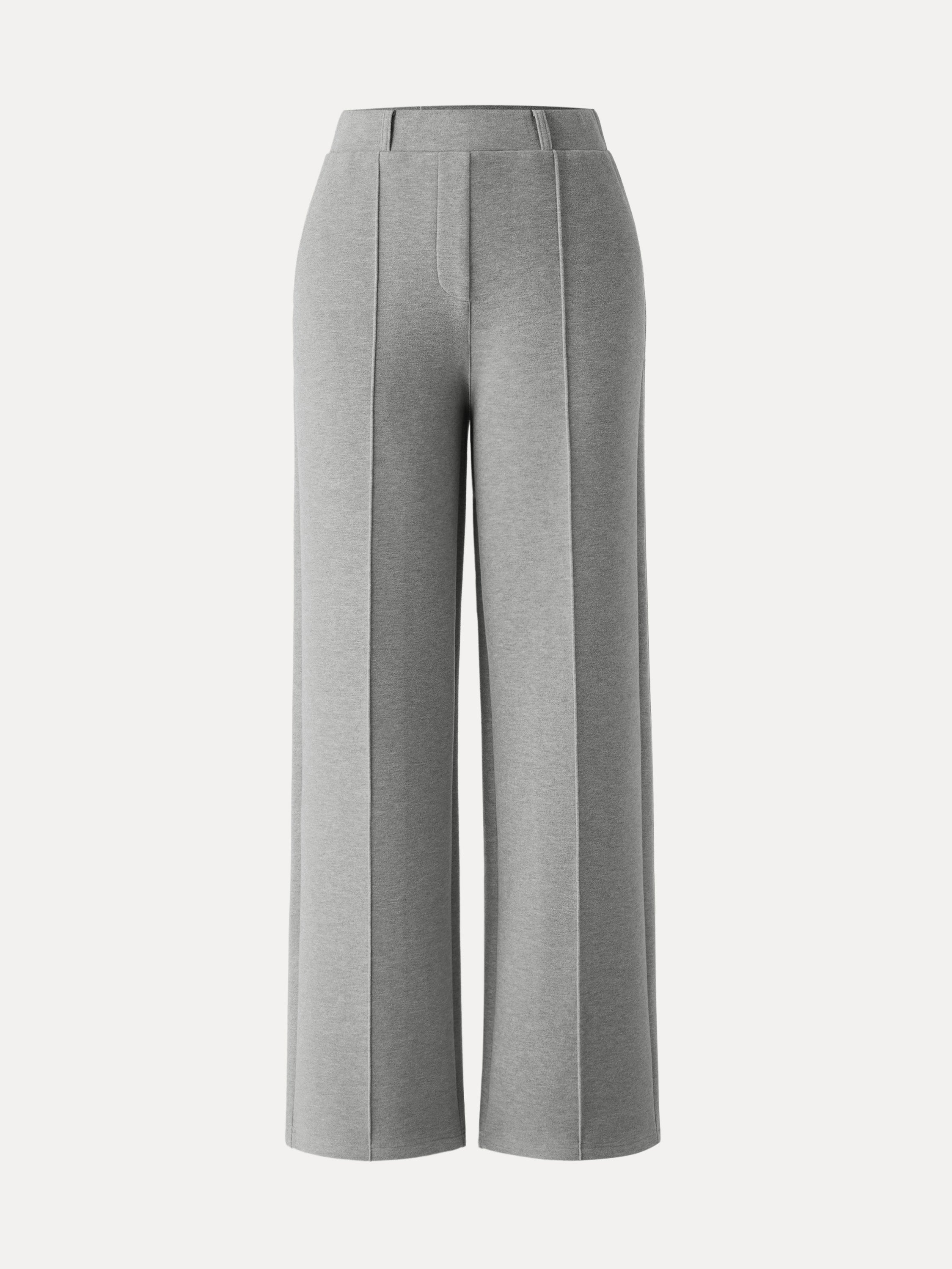 OGLmove Women's High Waisted Straight Leg Pull On Pants FuzzLuxe Scuba Fabric