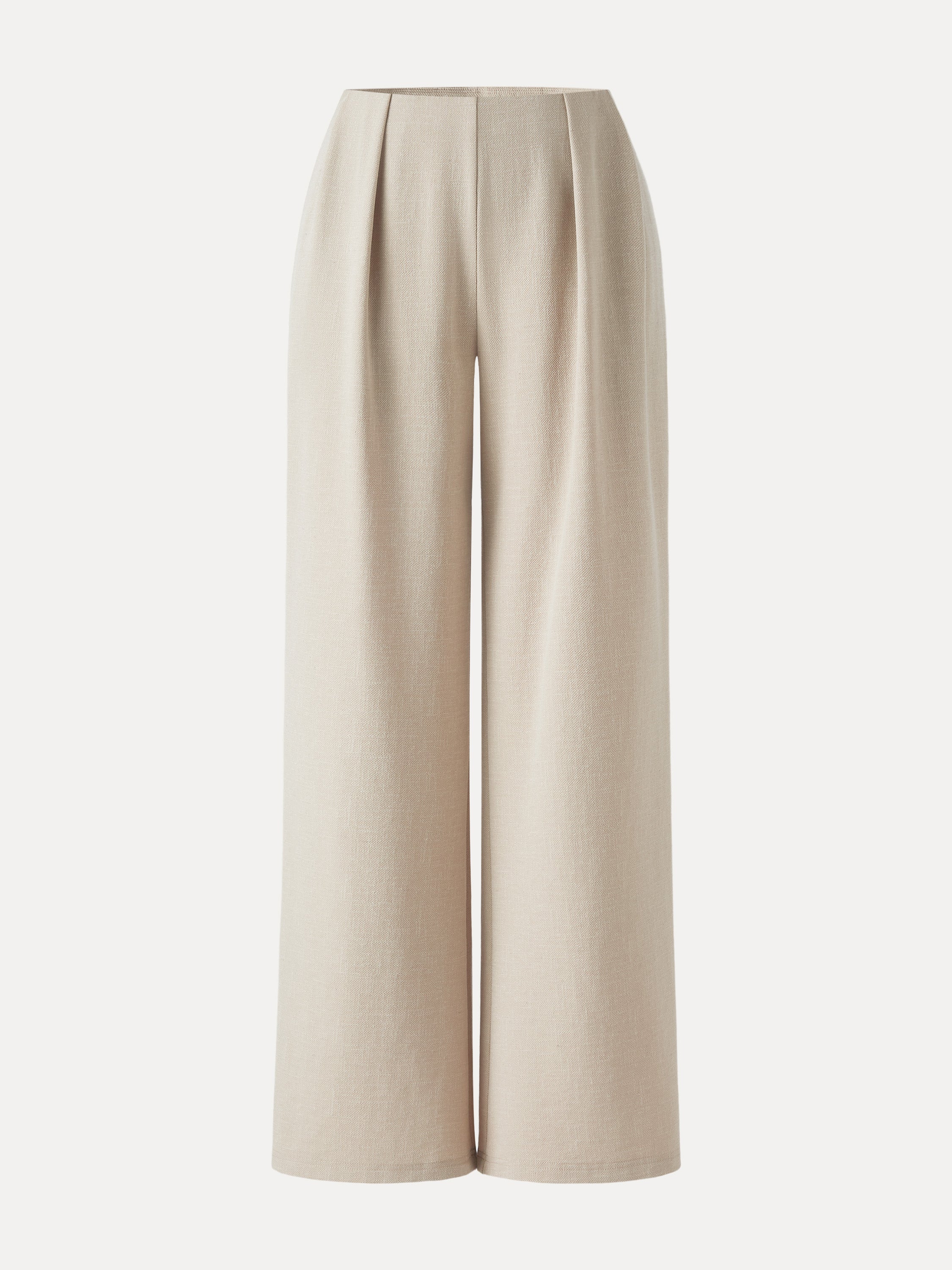 OGLmove Airy Stretch Linen Wide Flare Pant with Pockets
