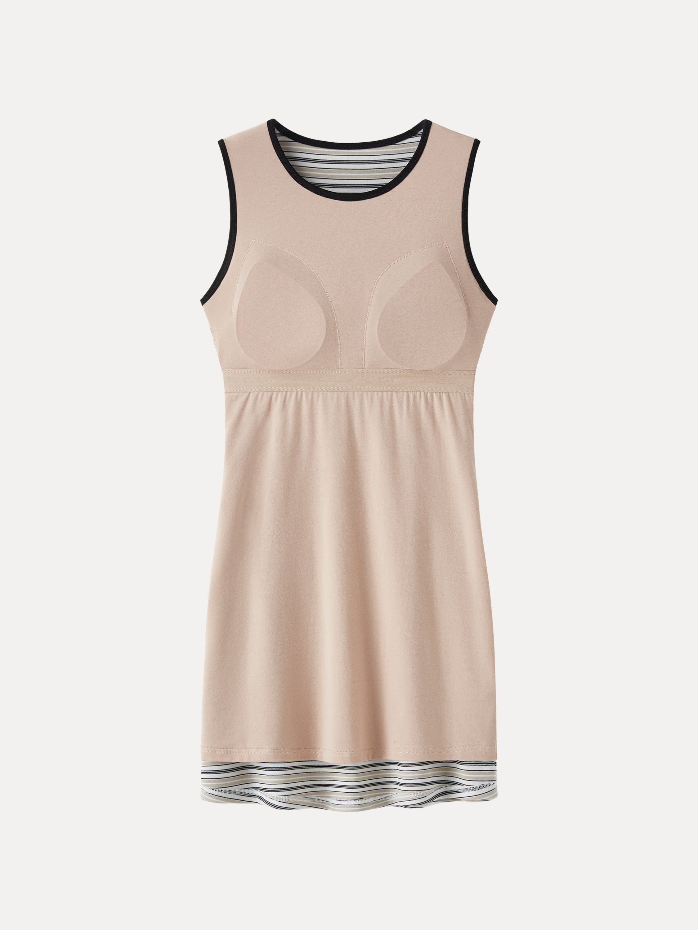 OGLmove Women's Striped Easy Mini Bra Dress