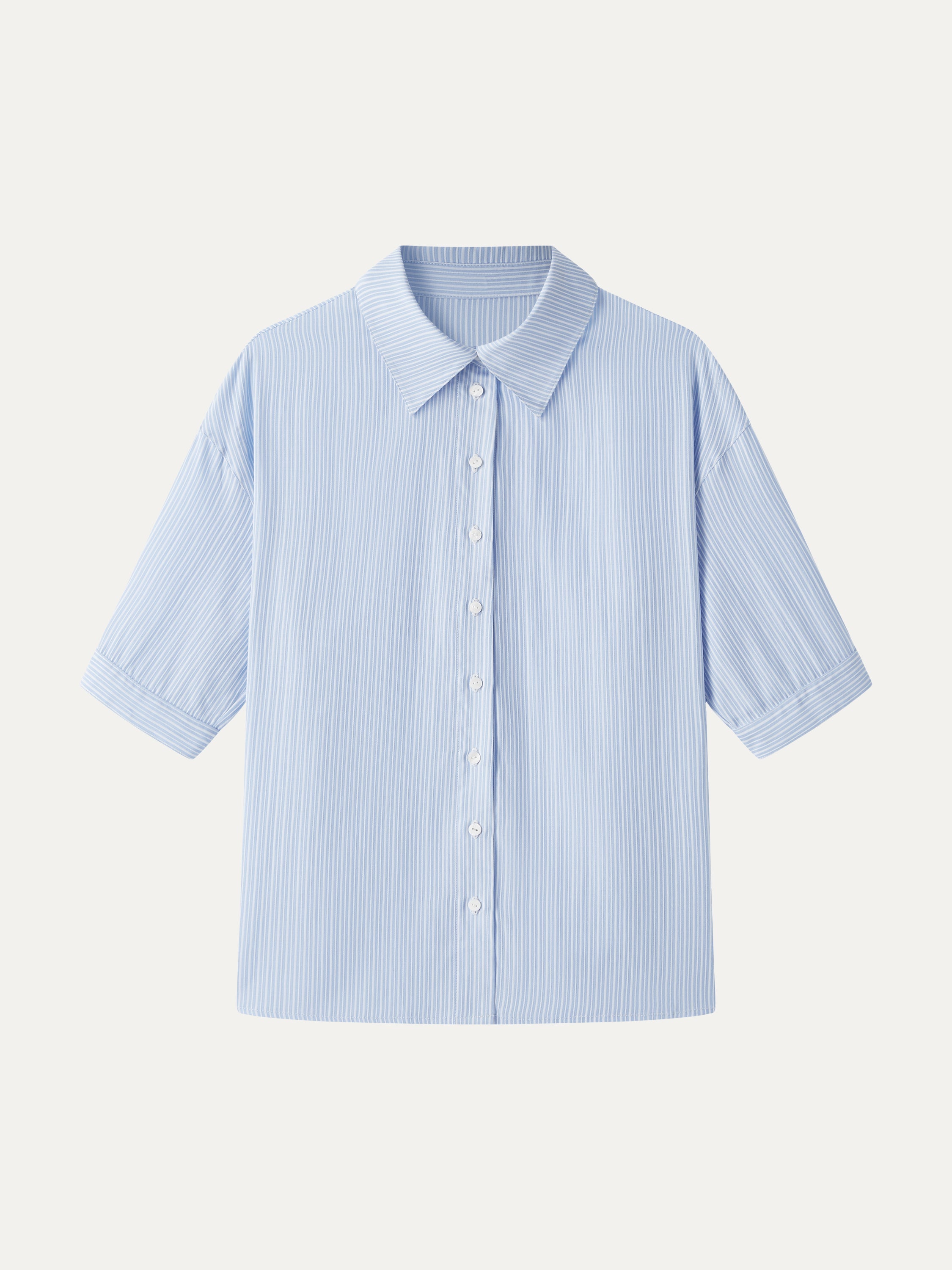 OGLmove Collared Elbow Sleeve Poplin Shirt