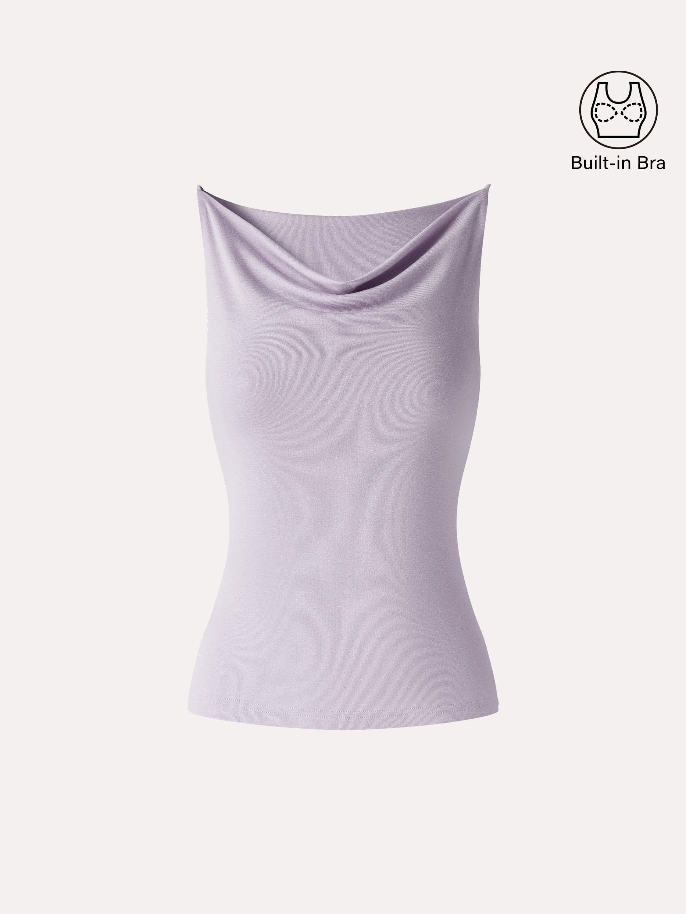 OGLmove Stretch Linen Cowl Neck Bra Tank