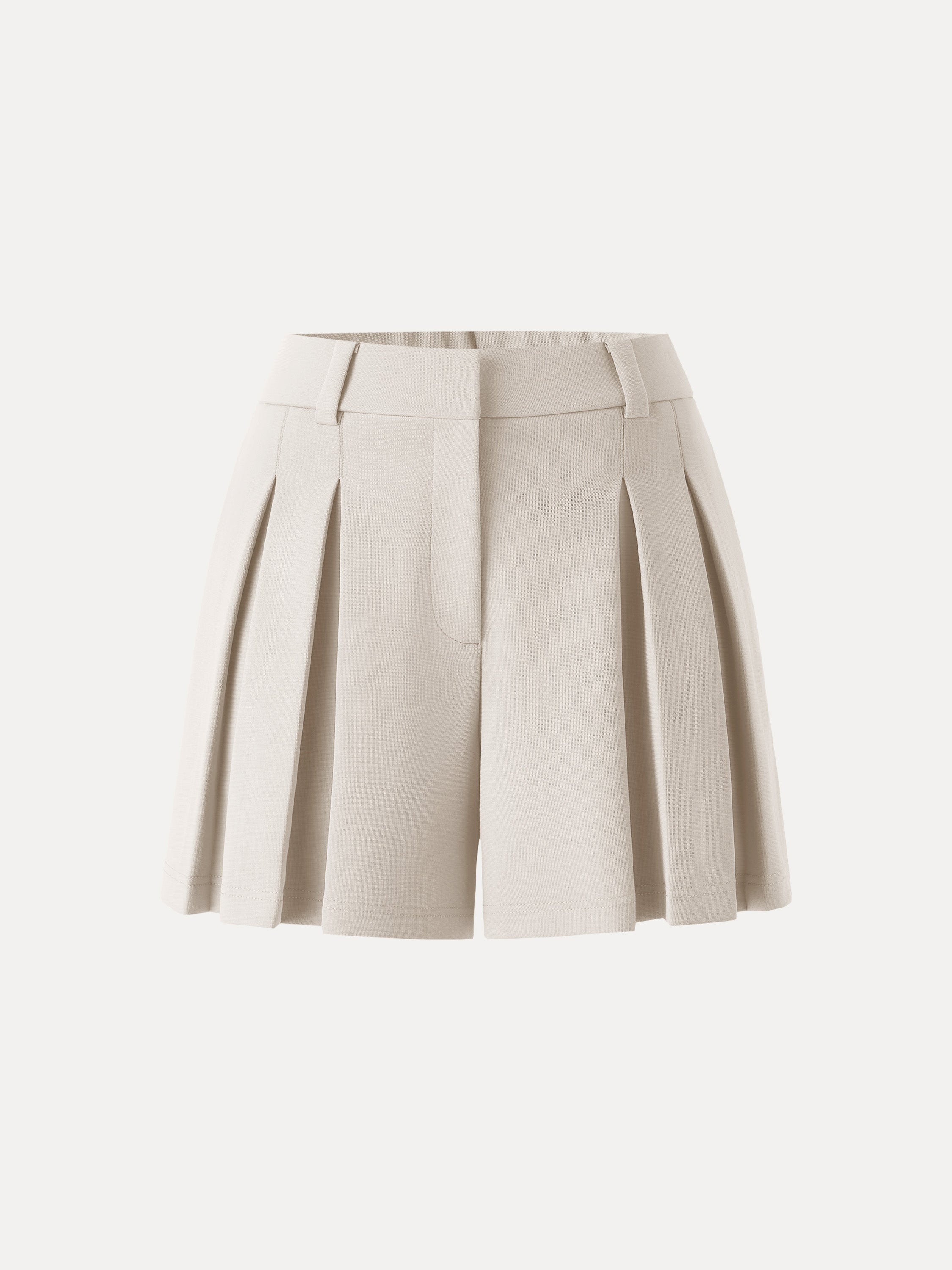 OGLmove Sandwashed Modal High Rise A-Line Pleated Shorts