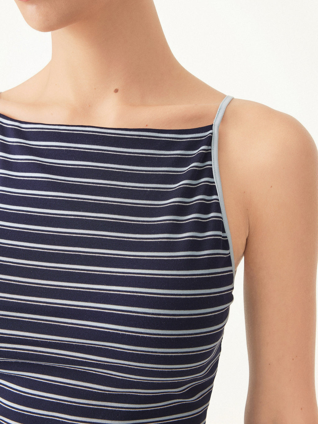 OGLmove Women's Striped Side Ruched Spaghetti Strap Bra Tank