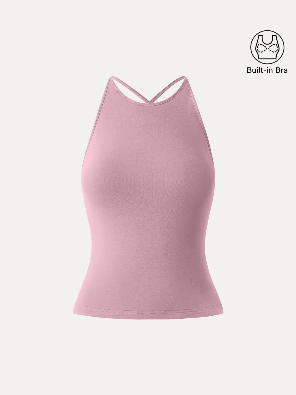 OGLmove SkinKiss Round Neck Cross-Back Bandless Bra Top