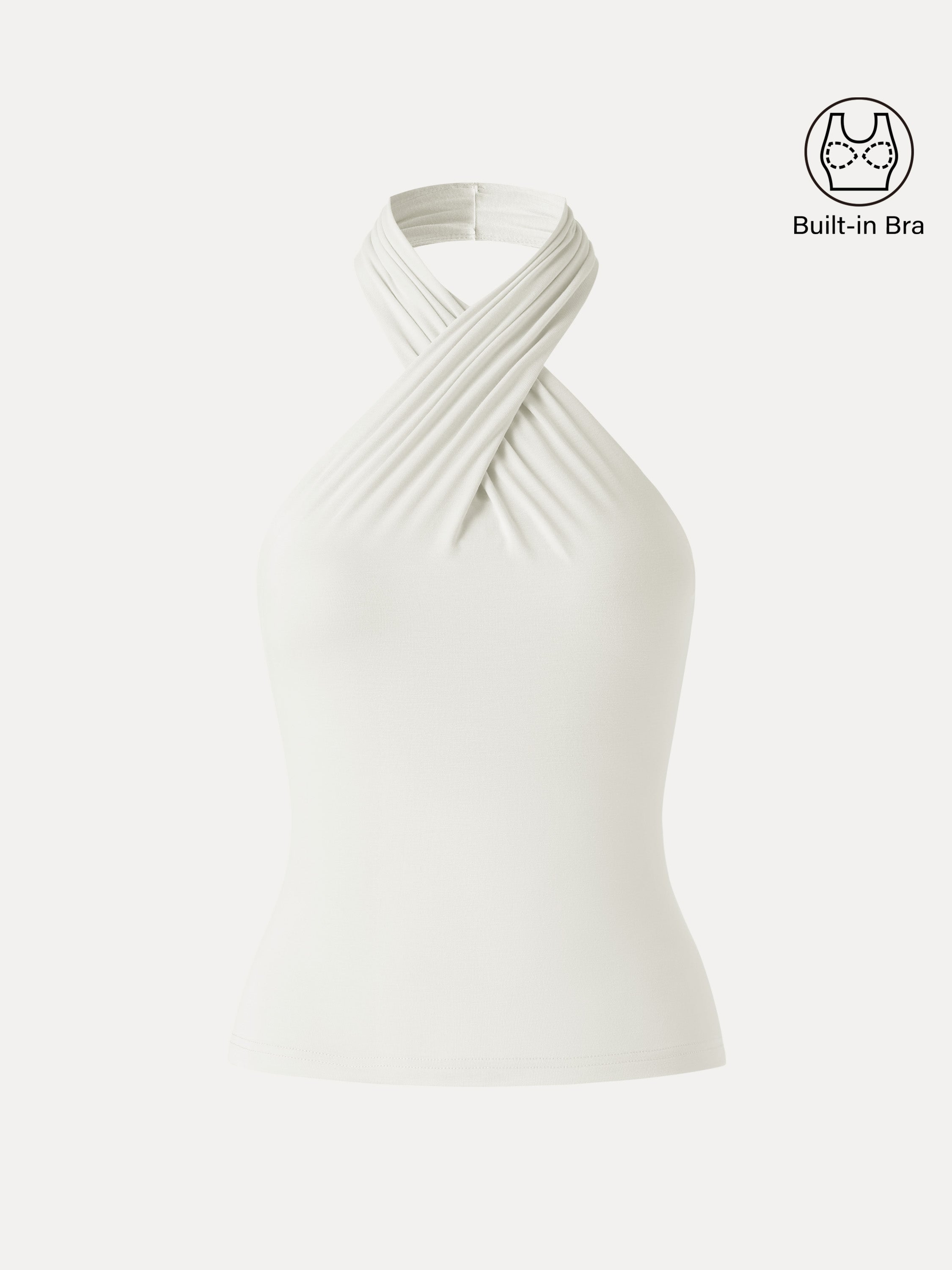 OGLmove Criss Cross Halter Neck Going-Out Bra Top