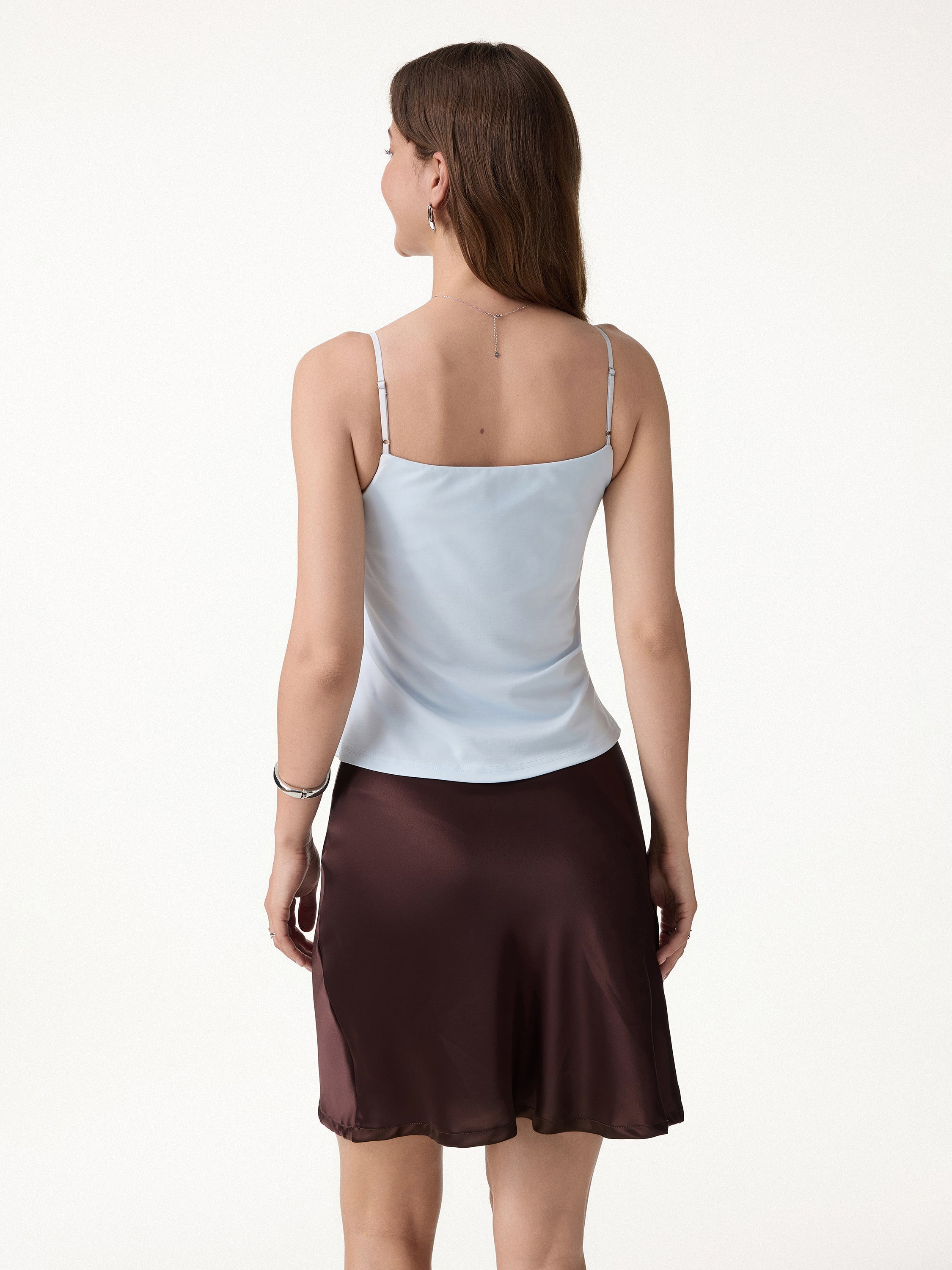 OGLmove 2Pcs Set Spaghetti Bra Top, Wide Leg Pants