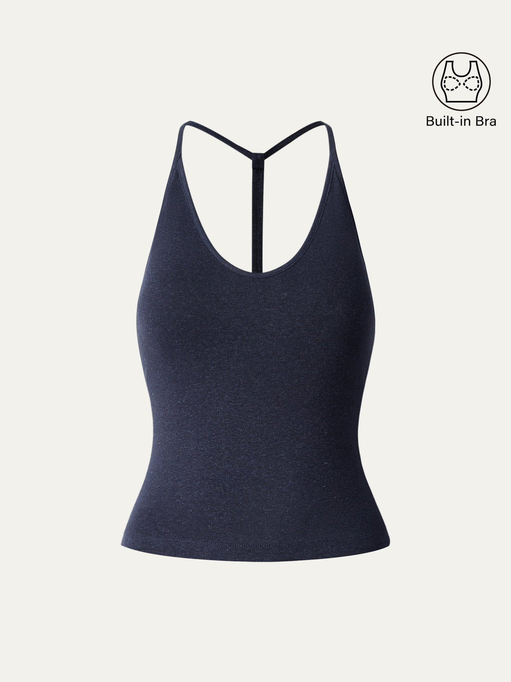 OGLmove Soft Linen Luxe V-Neck T-Back Airy Bra Tank