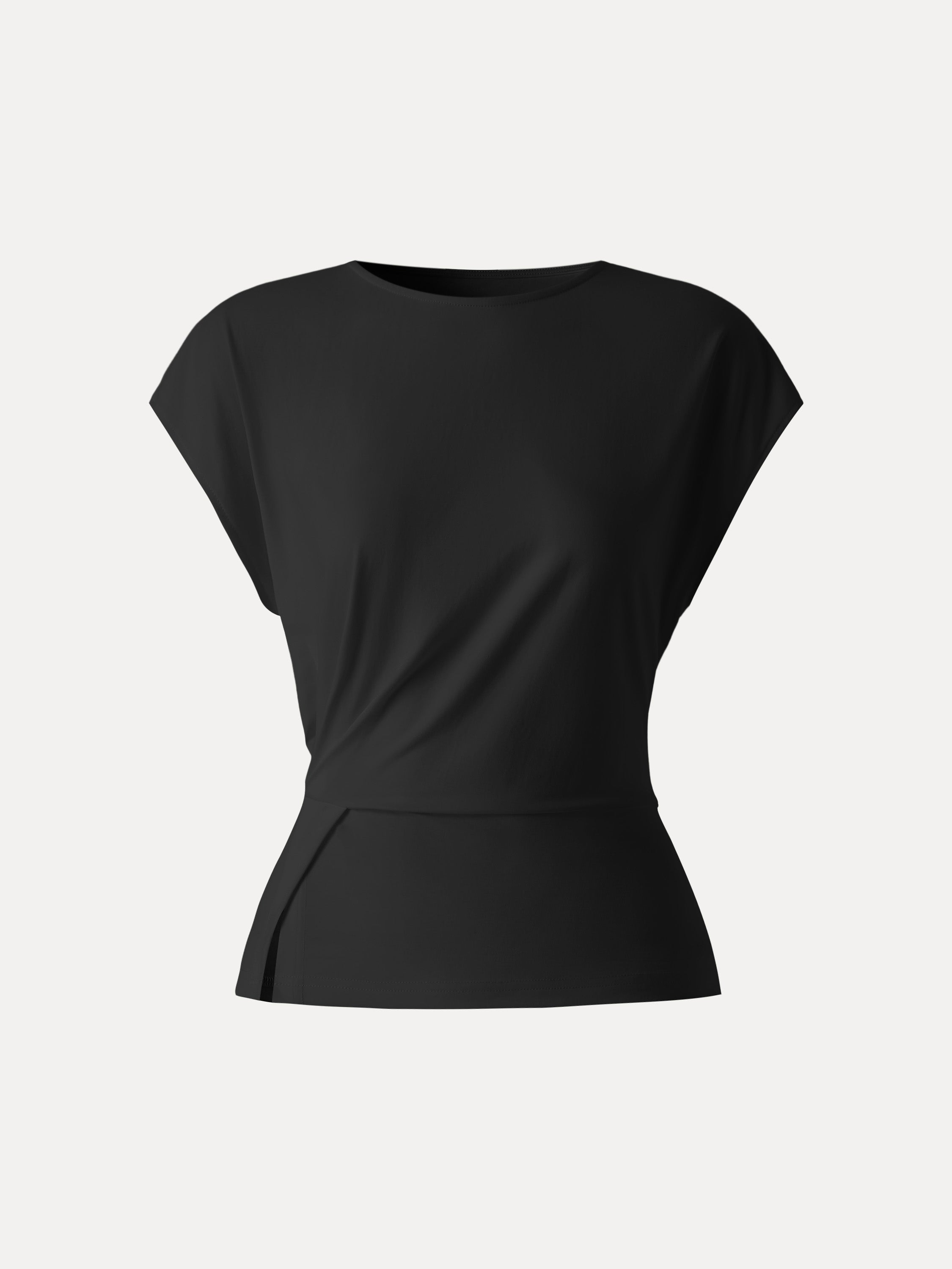 OGLmove Cooling Ponte Relaxed Round Neck Tucked Top