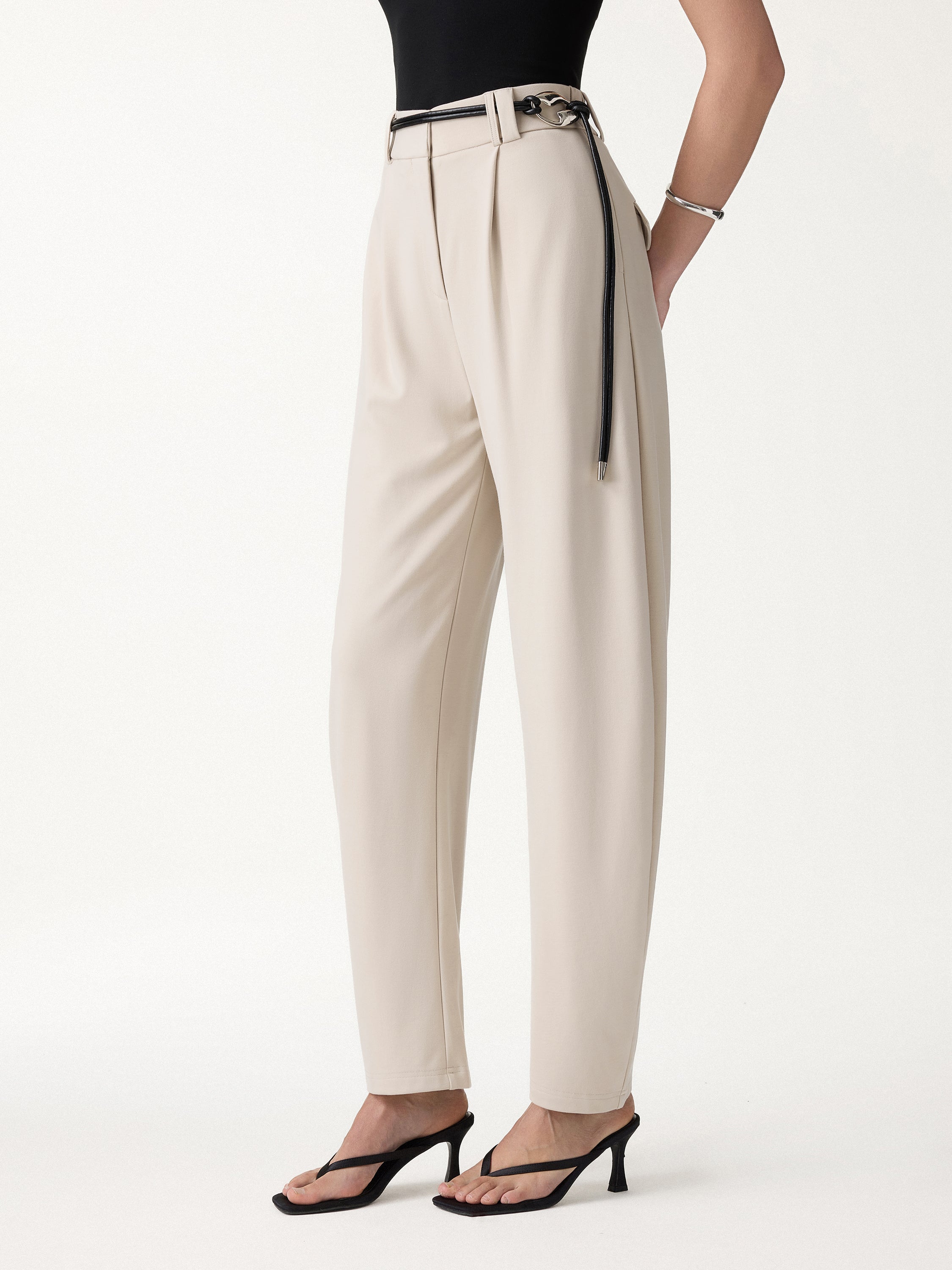 OGLmove CoolTouch Stretch Ponte High Rise Cropped Barrel Pants