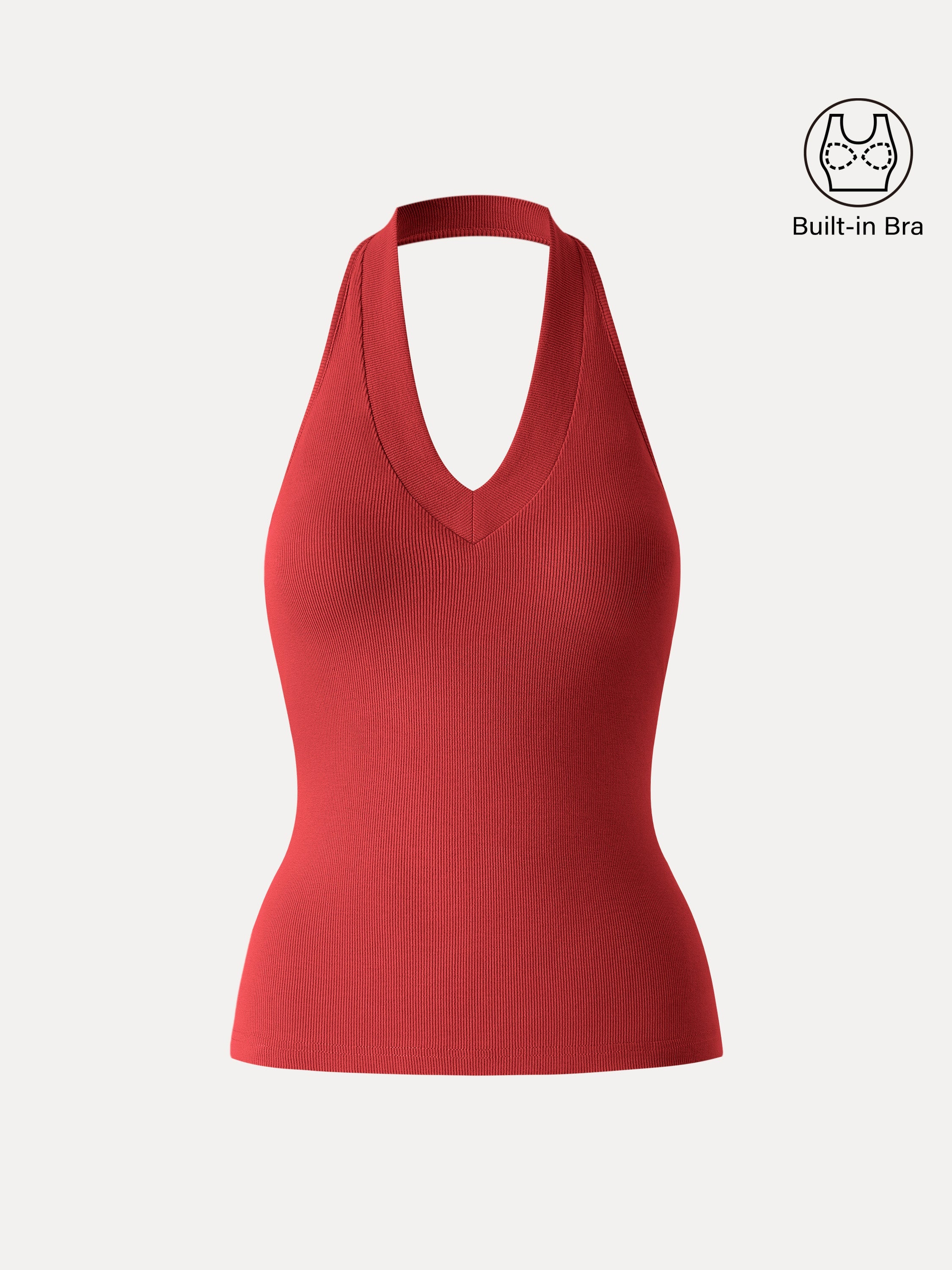 OGLmove Plantive Halter Neck Open Back Bra Tank