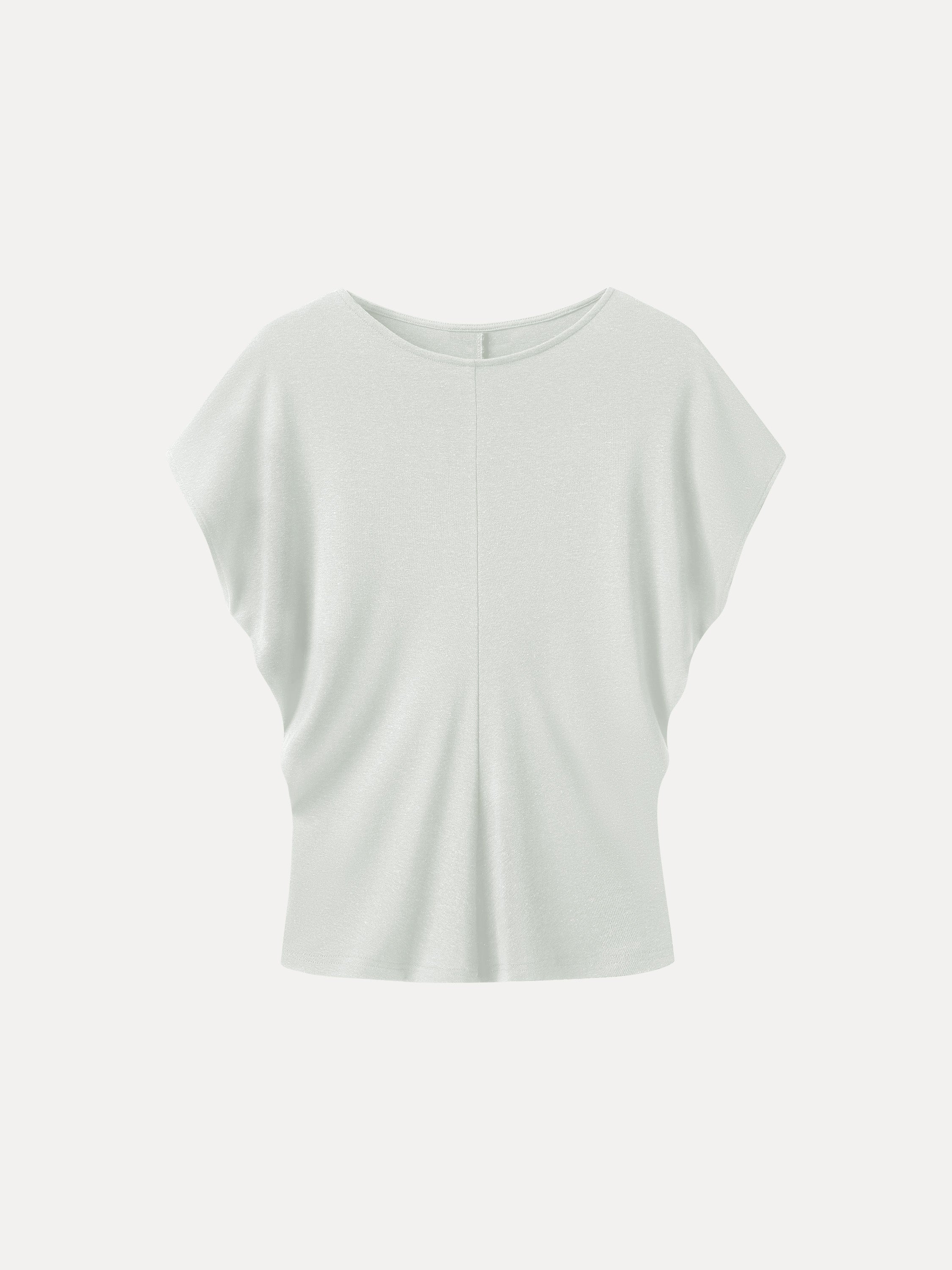 OGLmove Linen-Blend Round Neck Relaxed Summer Top