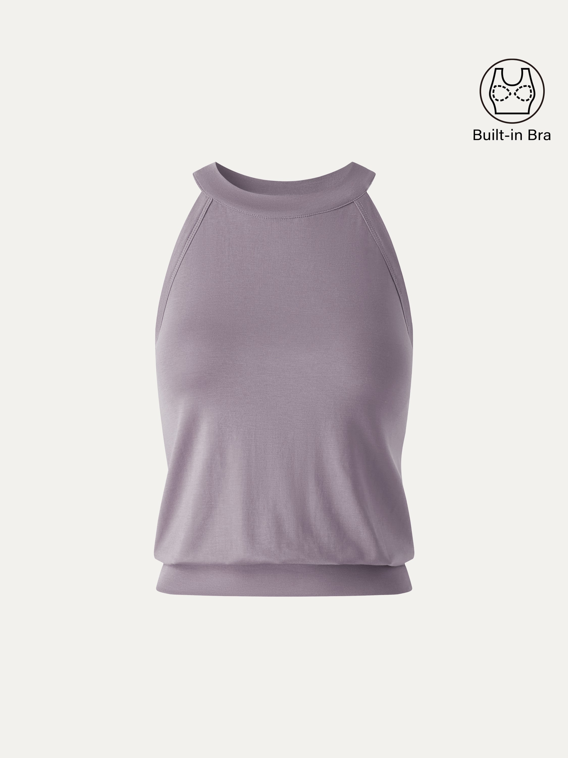 OGLmove Halter Neck Banded Hem Bra Tank