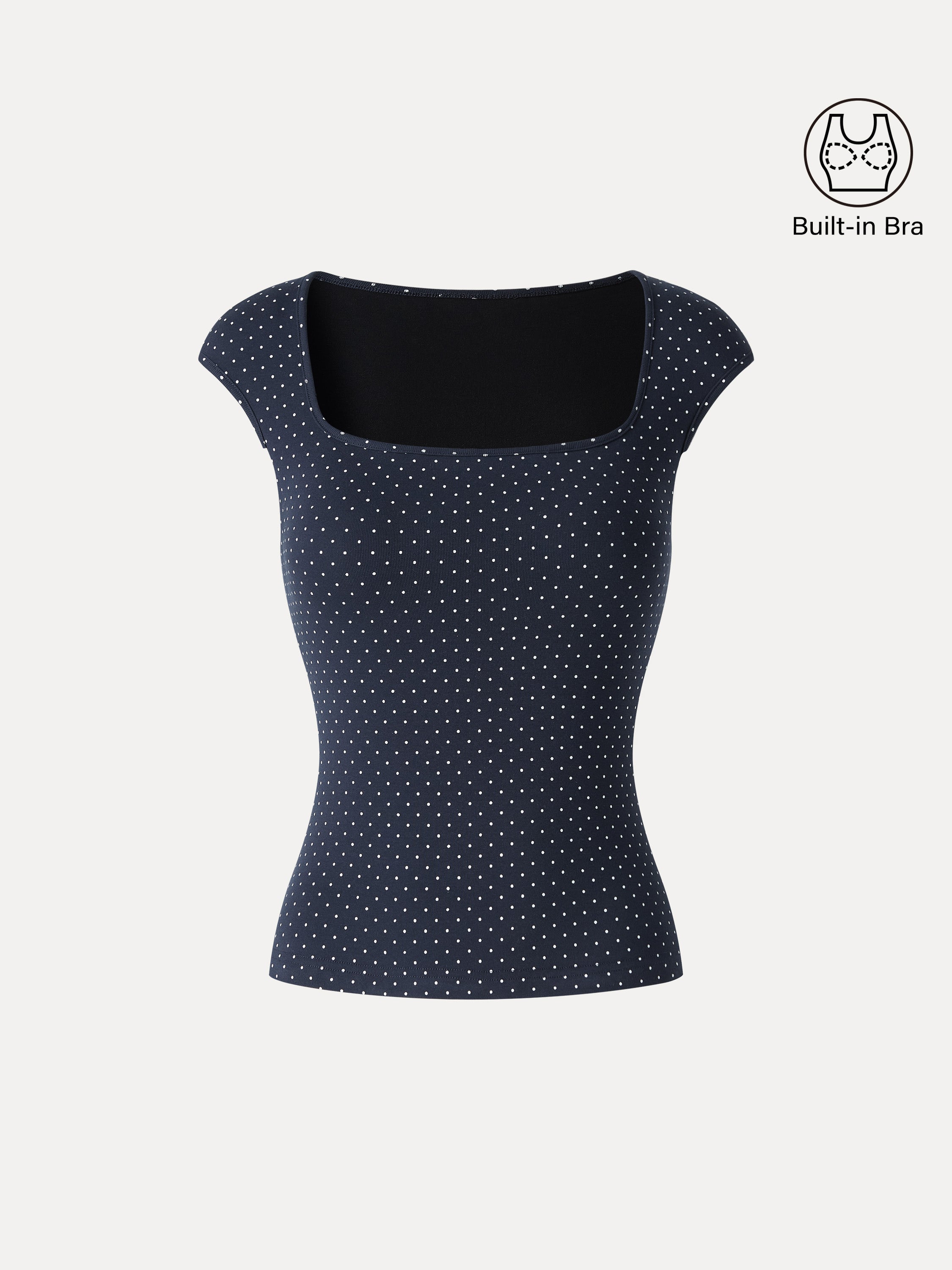 OGLmove Polka Dots Square Neck Bra Top