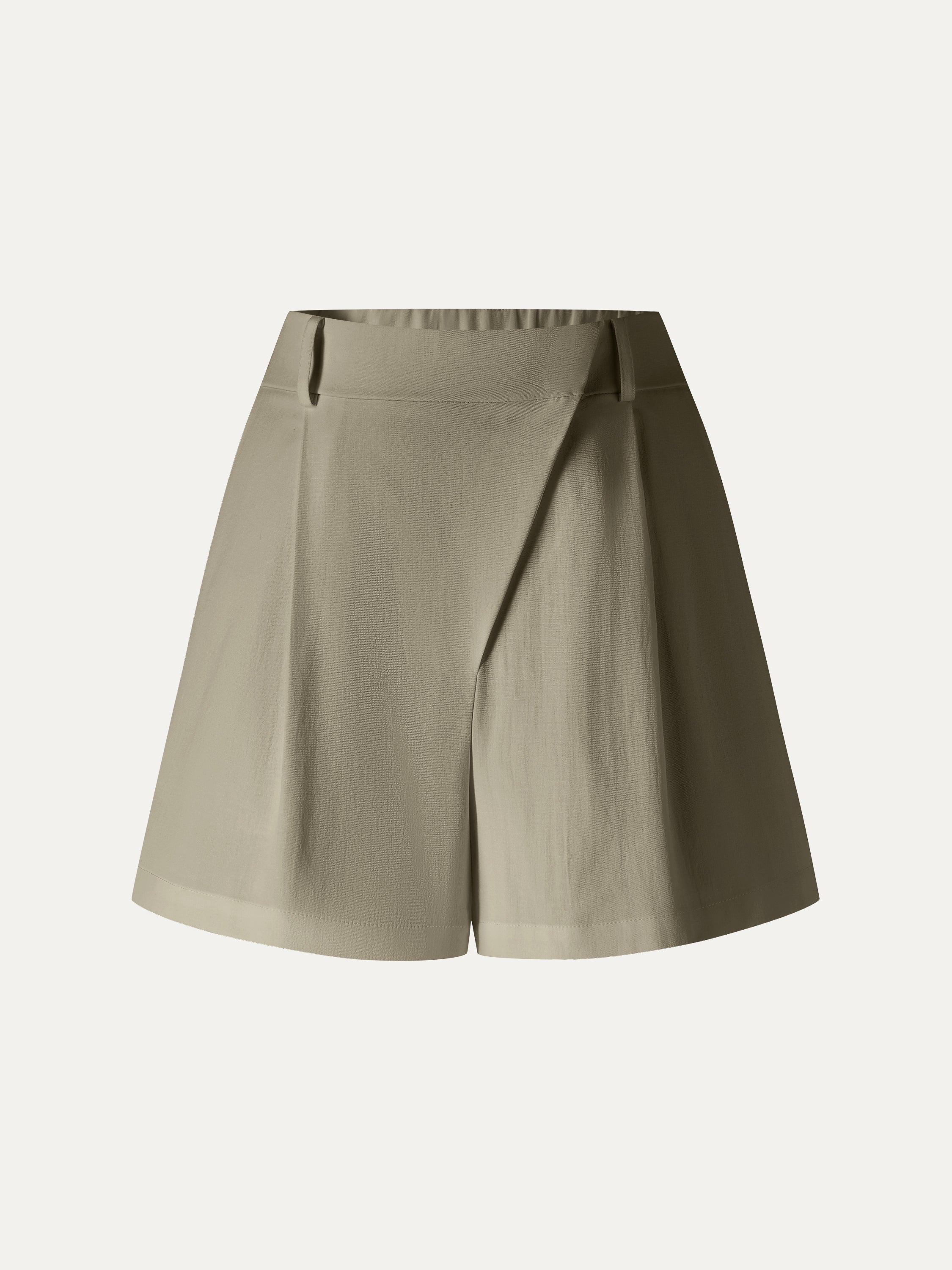 OGLmove Linen-Like High-Rise A-Line Shorts with Pockets