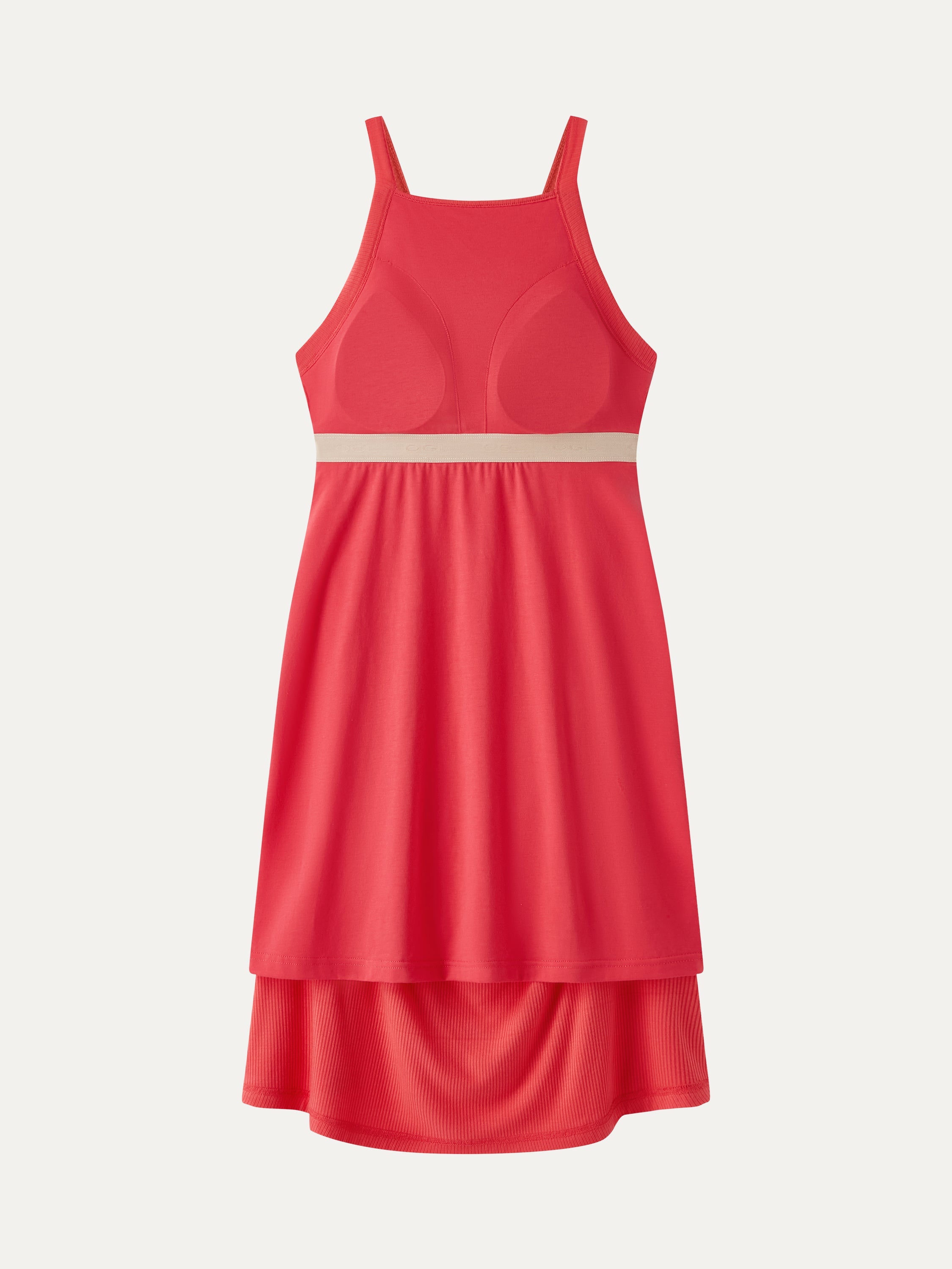 OGLmove CoolTouch Square Neck Ruched Mini Bra Dress