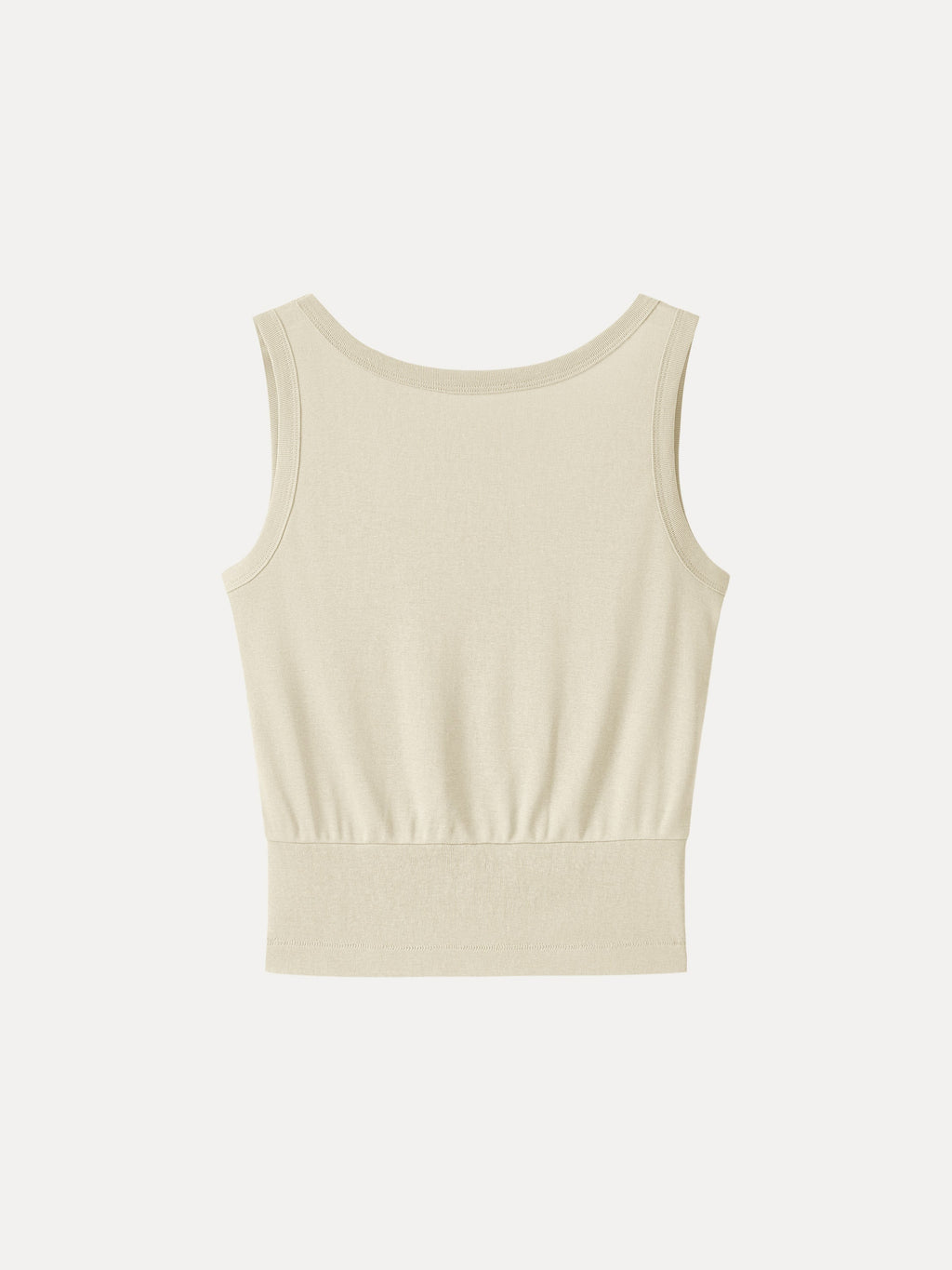 OGLmove Cotton-Linen Blend Reversible Boatneck Low Back Top