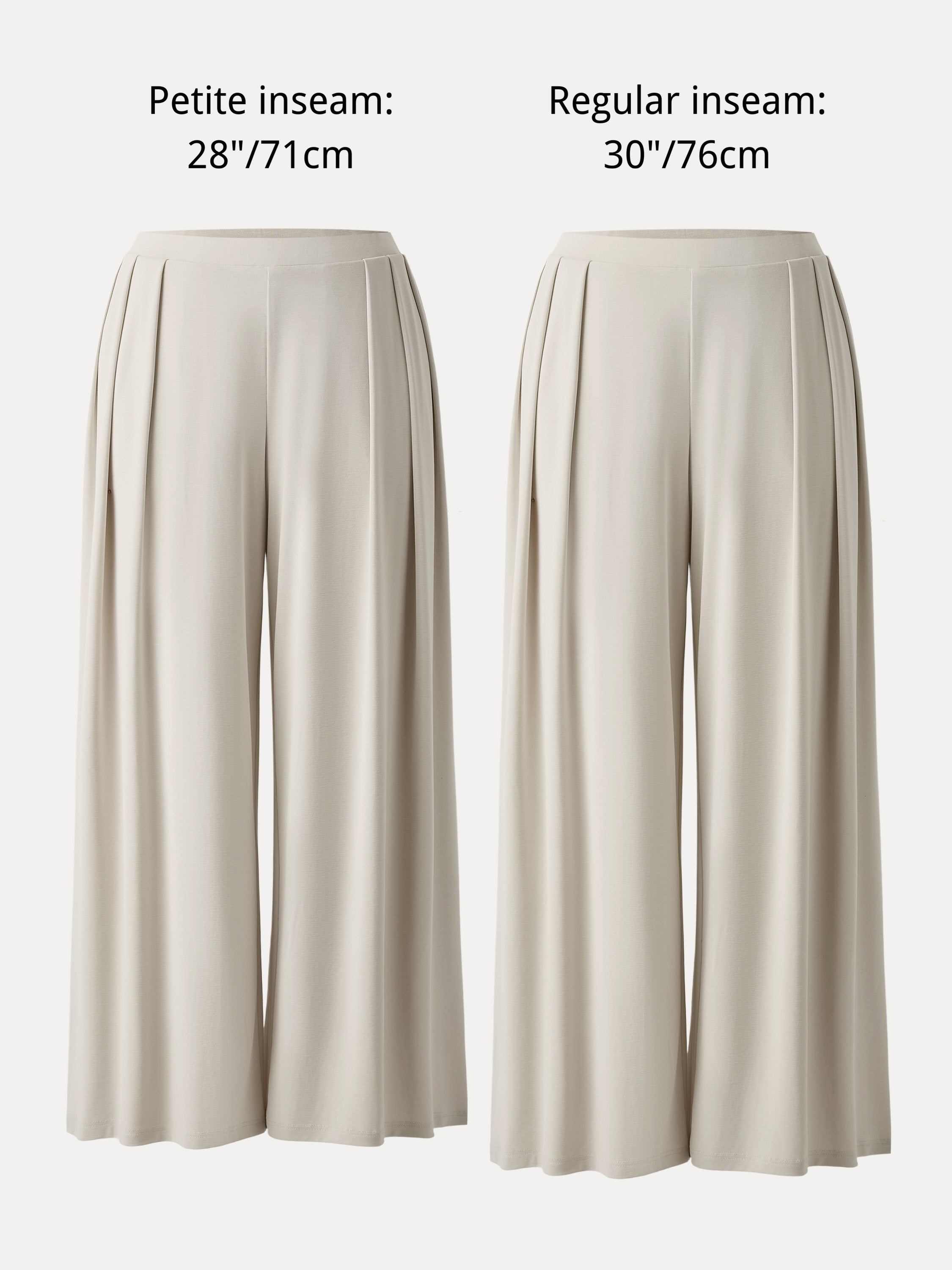 OGLmove Sandwashed Mid Rise Pleated Wide Leg Palazzo Pant with Pockets