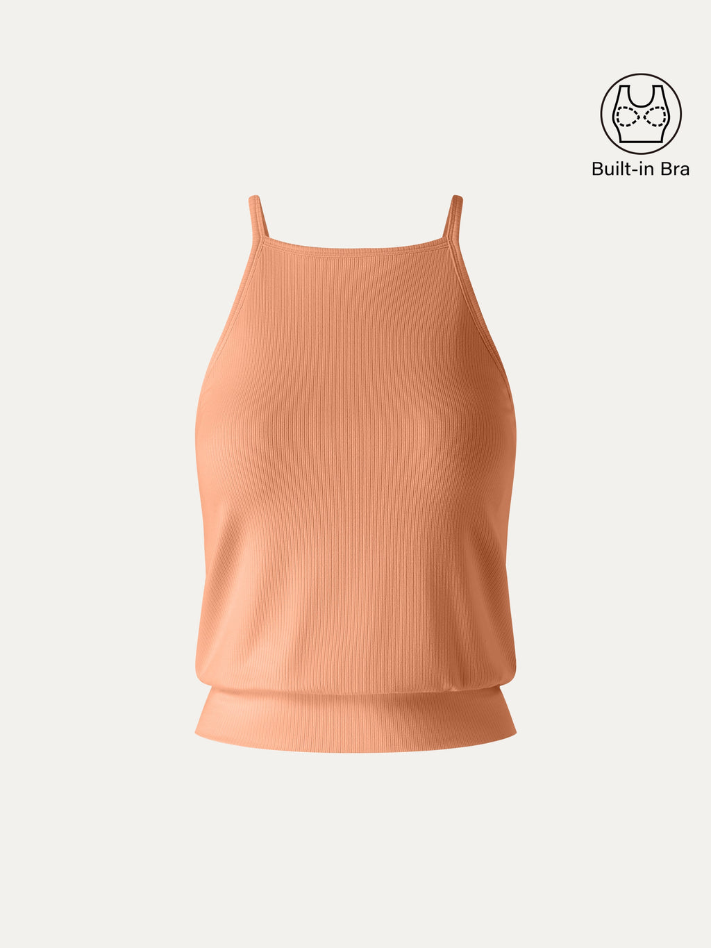 OGLmove Women's CoolTouch High Square Neck Banded Hem Bra Top