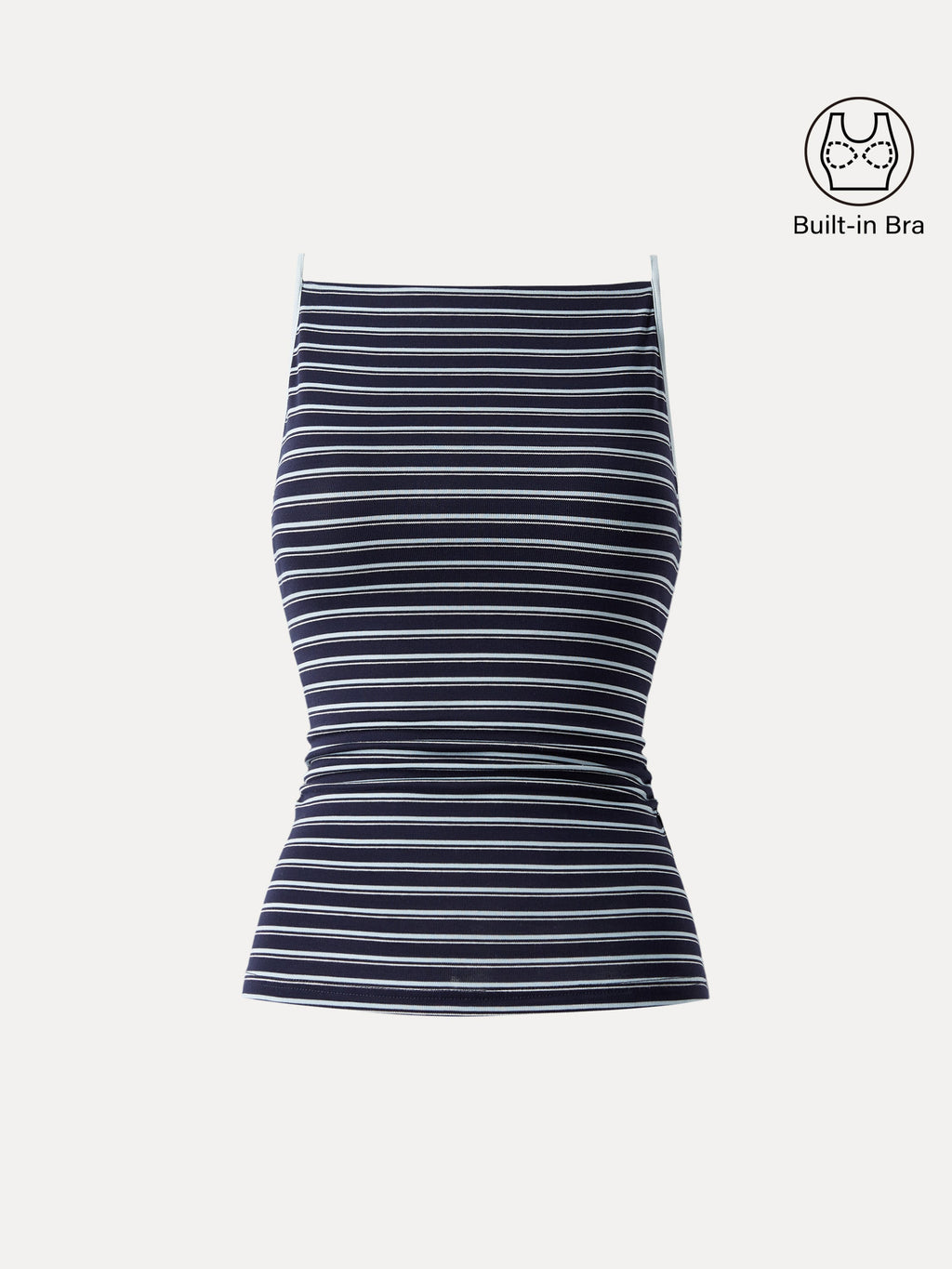 OGLmove Women's Striped Side Ruched Spaghetti Strap Bra Tank