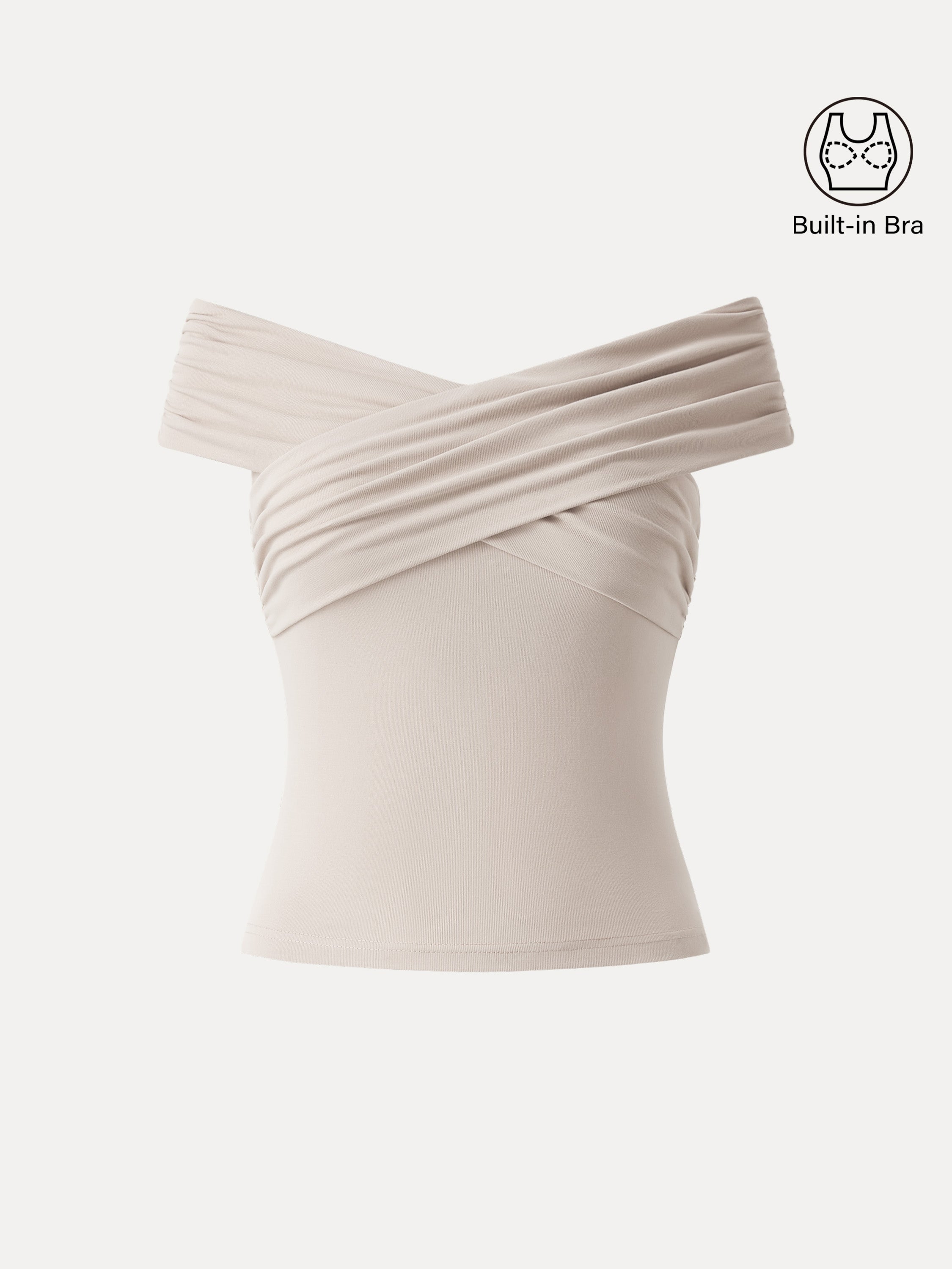 OGLmove Criss Cross Off Shoulder Airy Bra Top