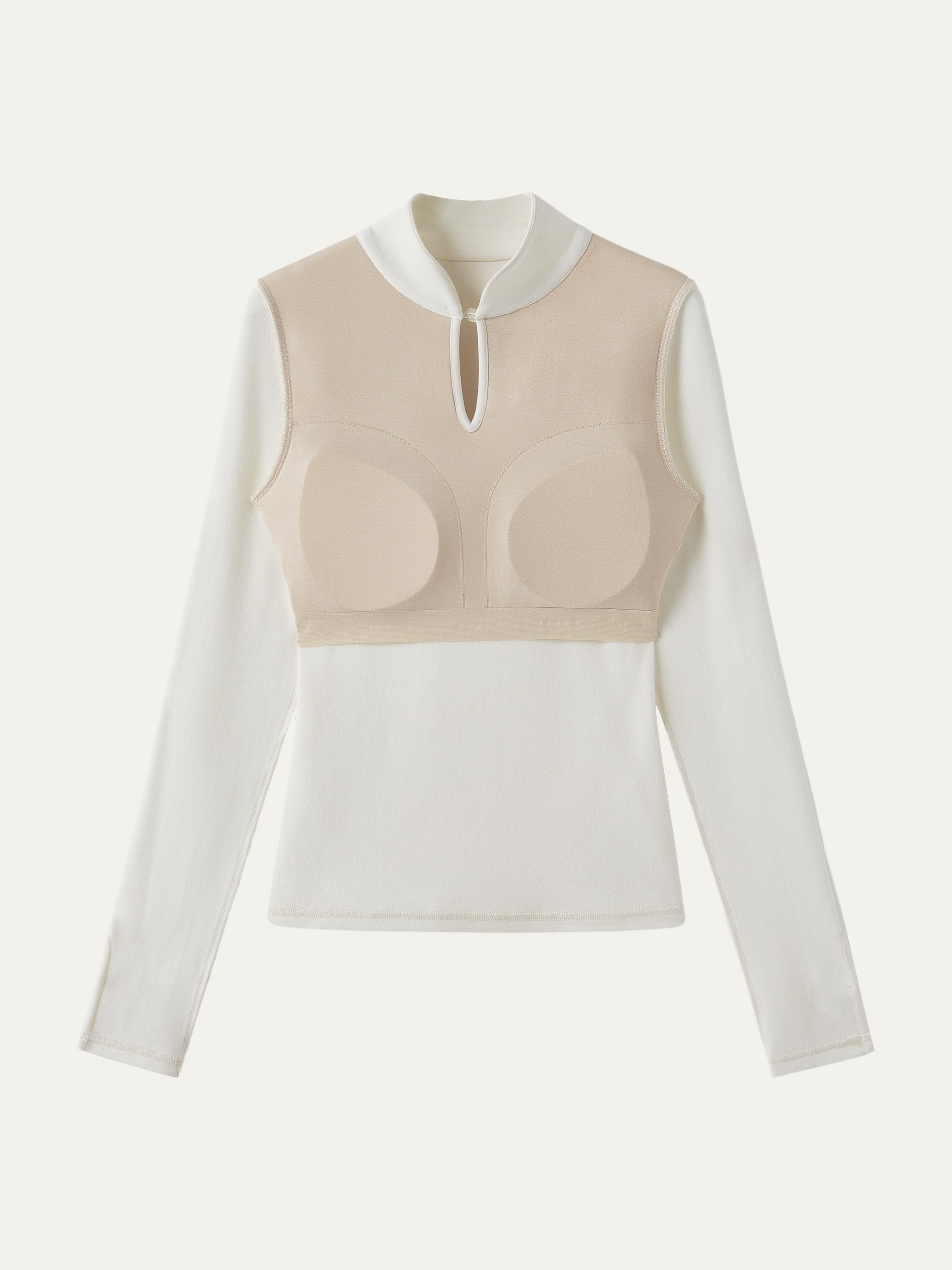 OGLmove Women's Mandarin Collar Frog Button Bra Top