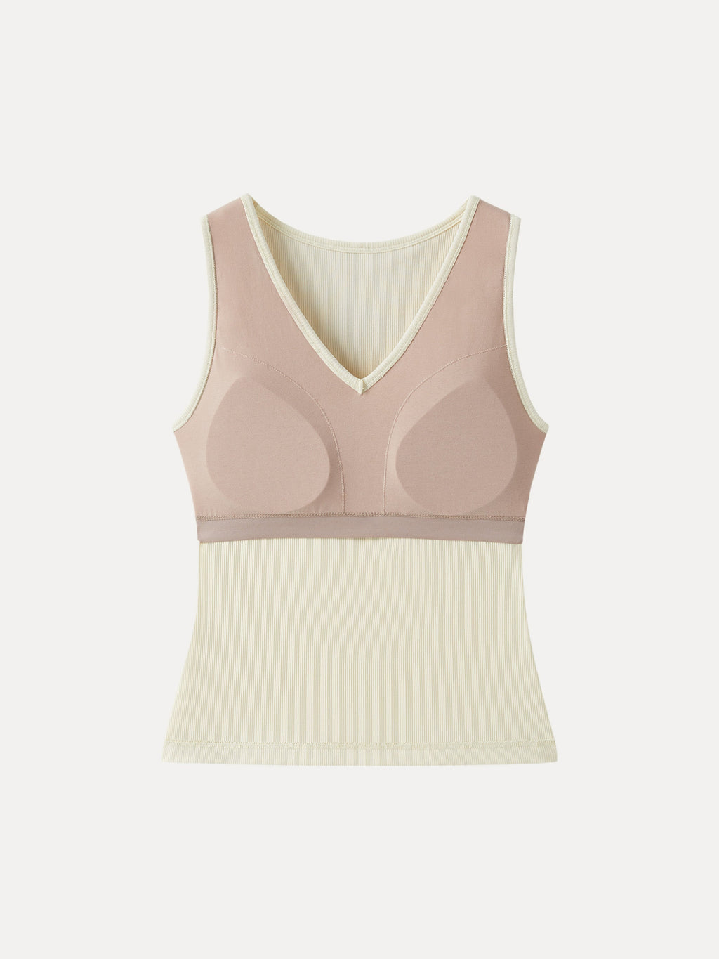 OGLmove Women's Pointelle V-Neck Sleeveless Bra Tank