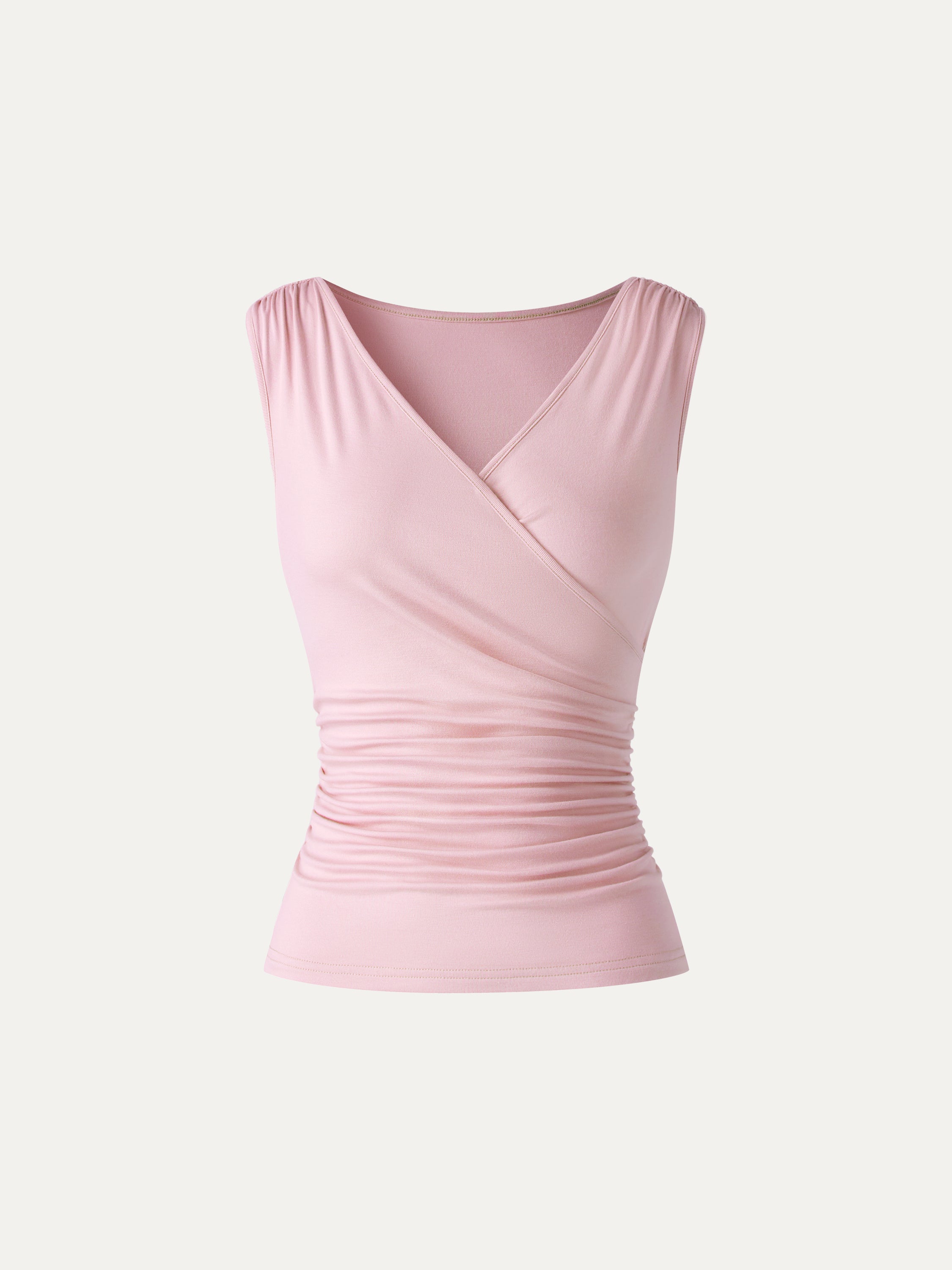 OGLmove CoolTouch Surplice Neck Gathered Waist Top
