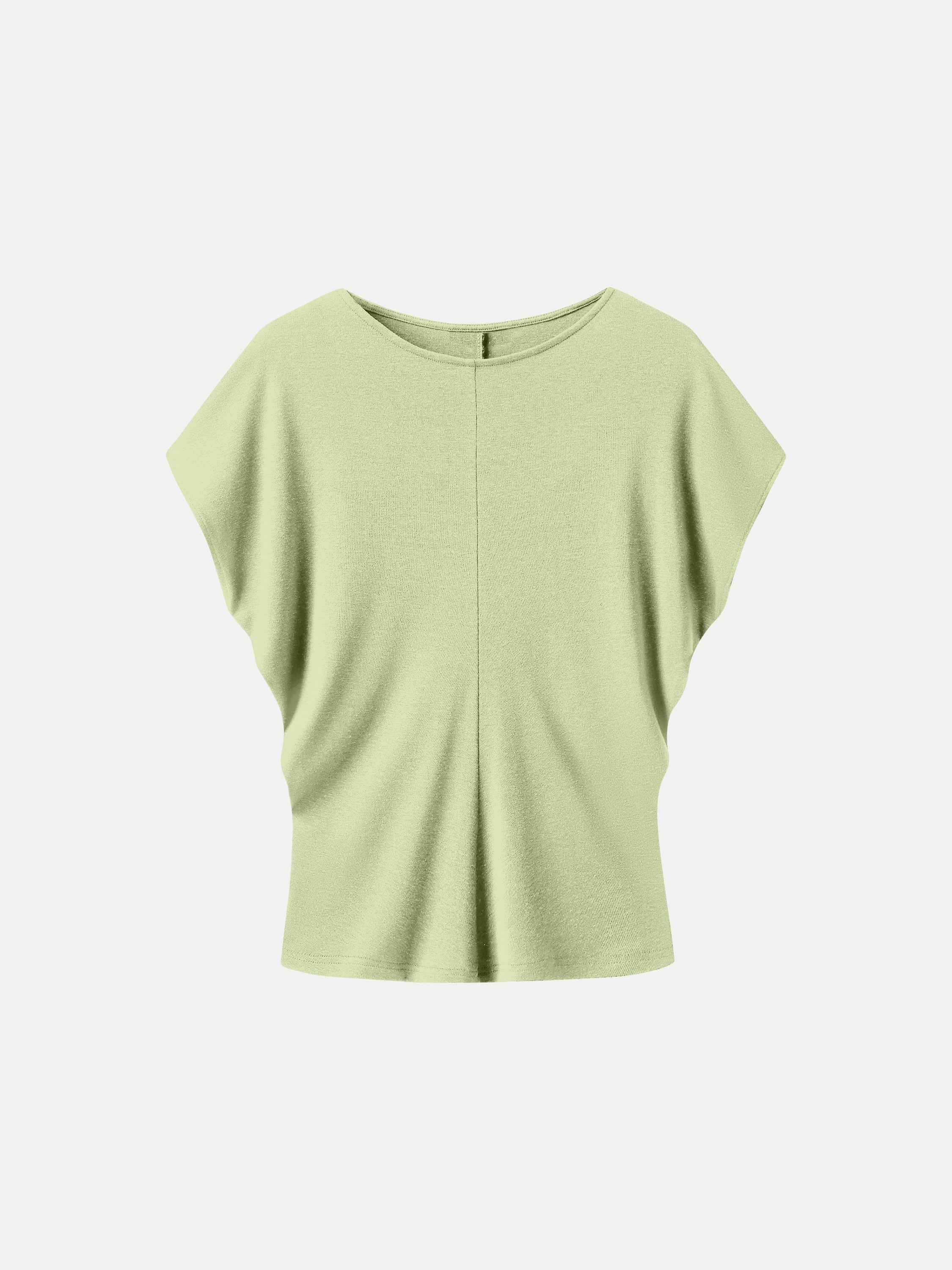OGLmove Linen-Blend Round Neck Relaxed Summer Top