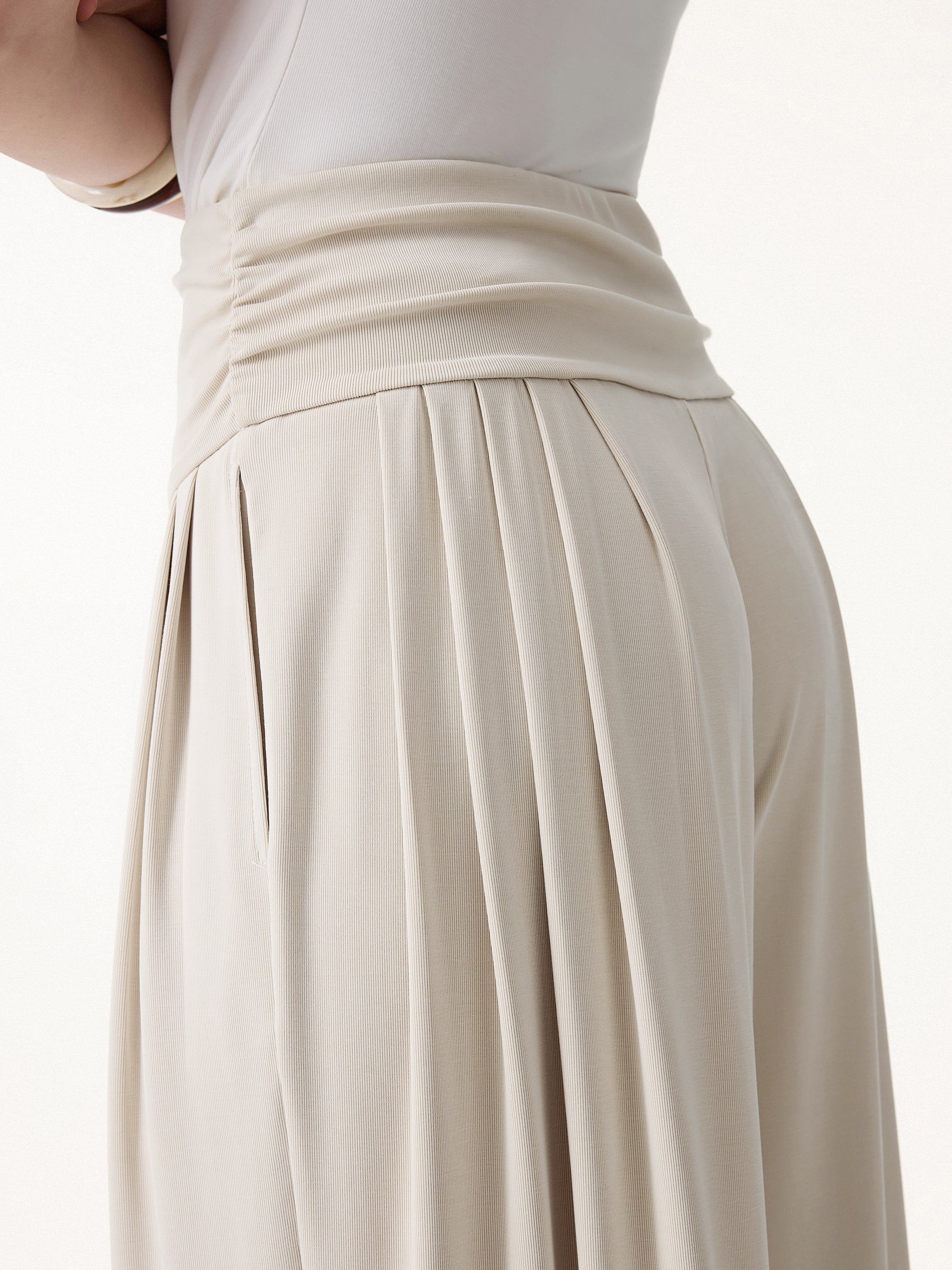 OGLmove Criss Cross Bra Top and Tucked Palazzo Pants Set