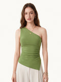 OGLmove Linen Knit One Shoulder Bra Tank