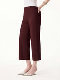 OGLmove Mid Rise Cropped Wide Leg Pants with Pockets