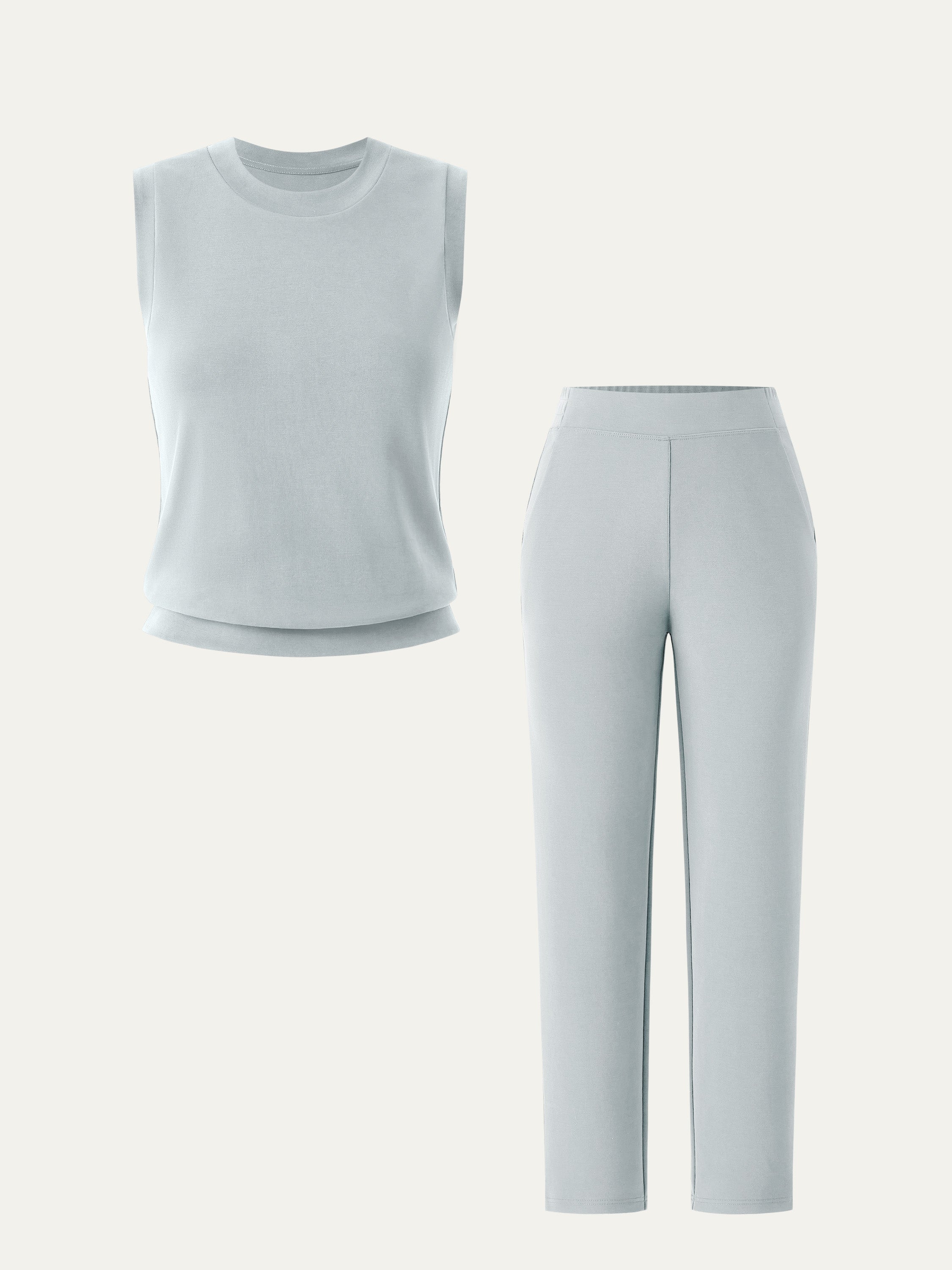 OGLmove Diamond Cutout Tank & Pleated Mini Skirt Set
