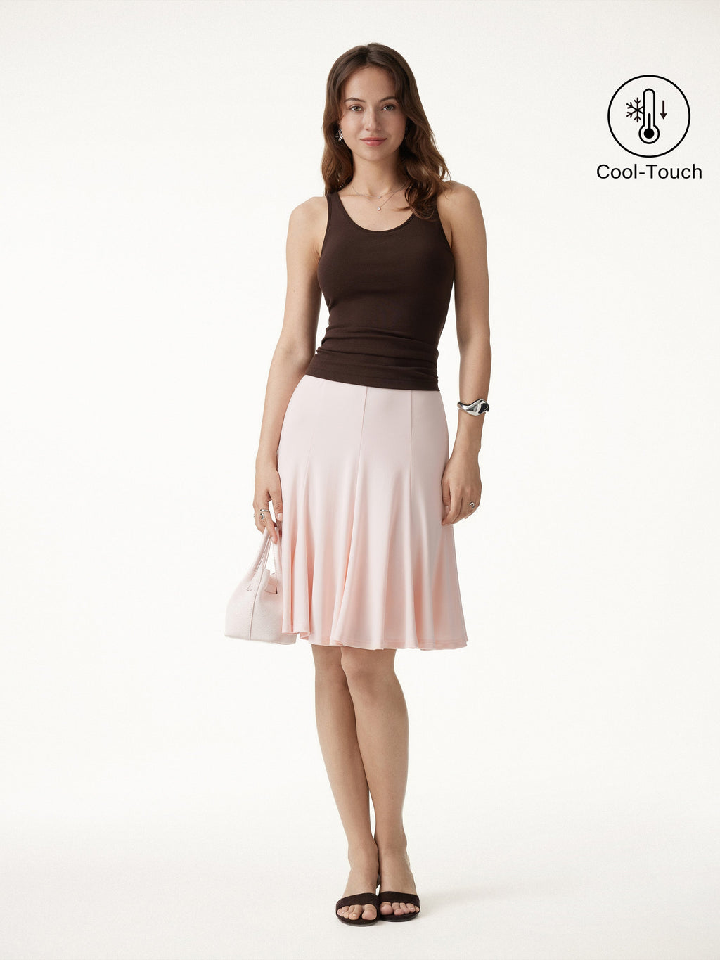 OGLmove Lyocell Mermaid Hem Knee-Length Skirt