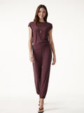 OGLmove Wrinkle-Free Cap Sleeve Top & Mid-Rise Cropped Pants Set