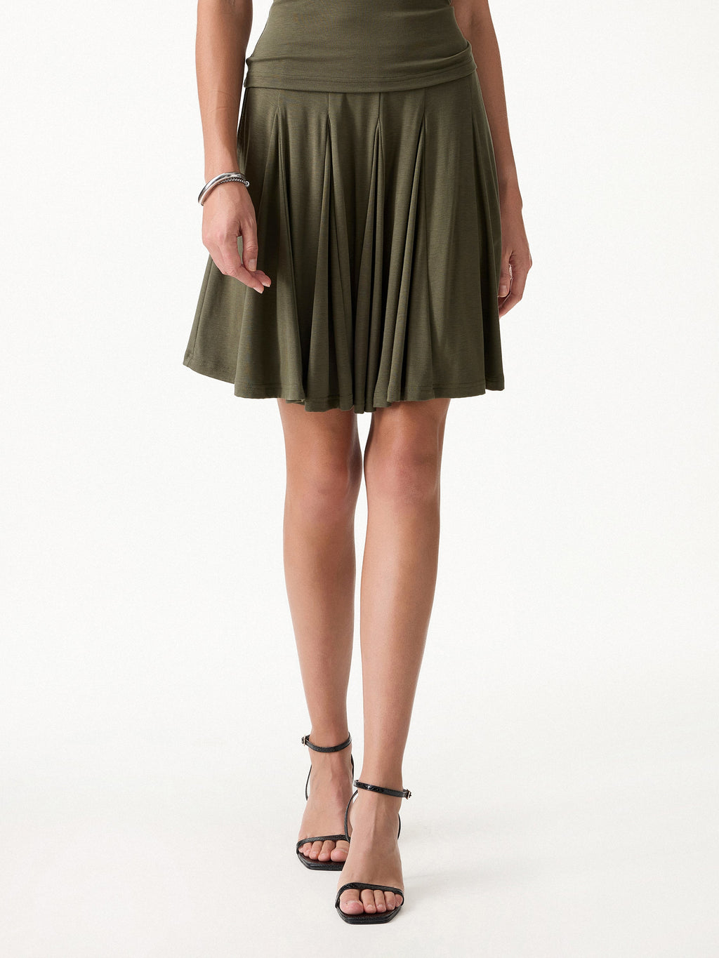 OGLmove CoolTouch Godet Hem Knee-Length Flare Skirt