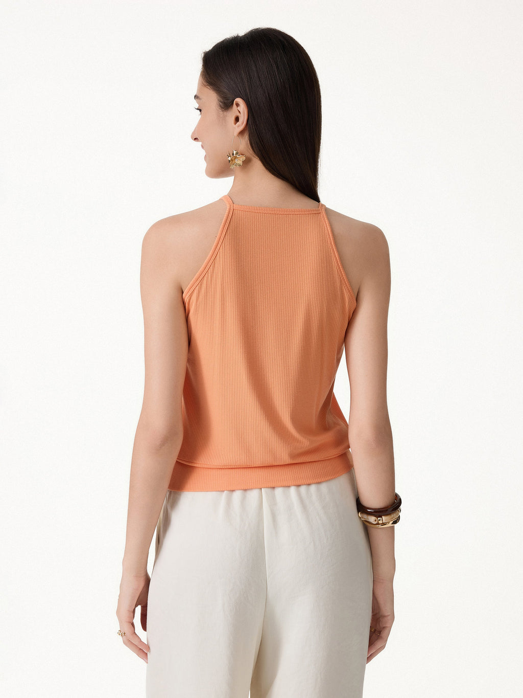 OGLmove Women's CoolTouch High Square Neck Banded Hem Bra Top